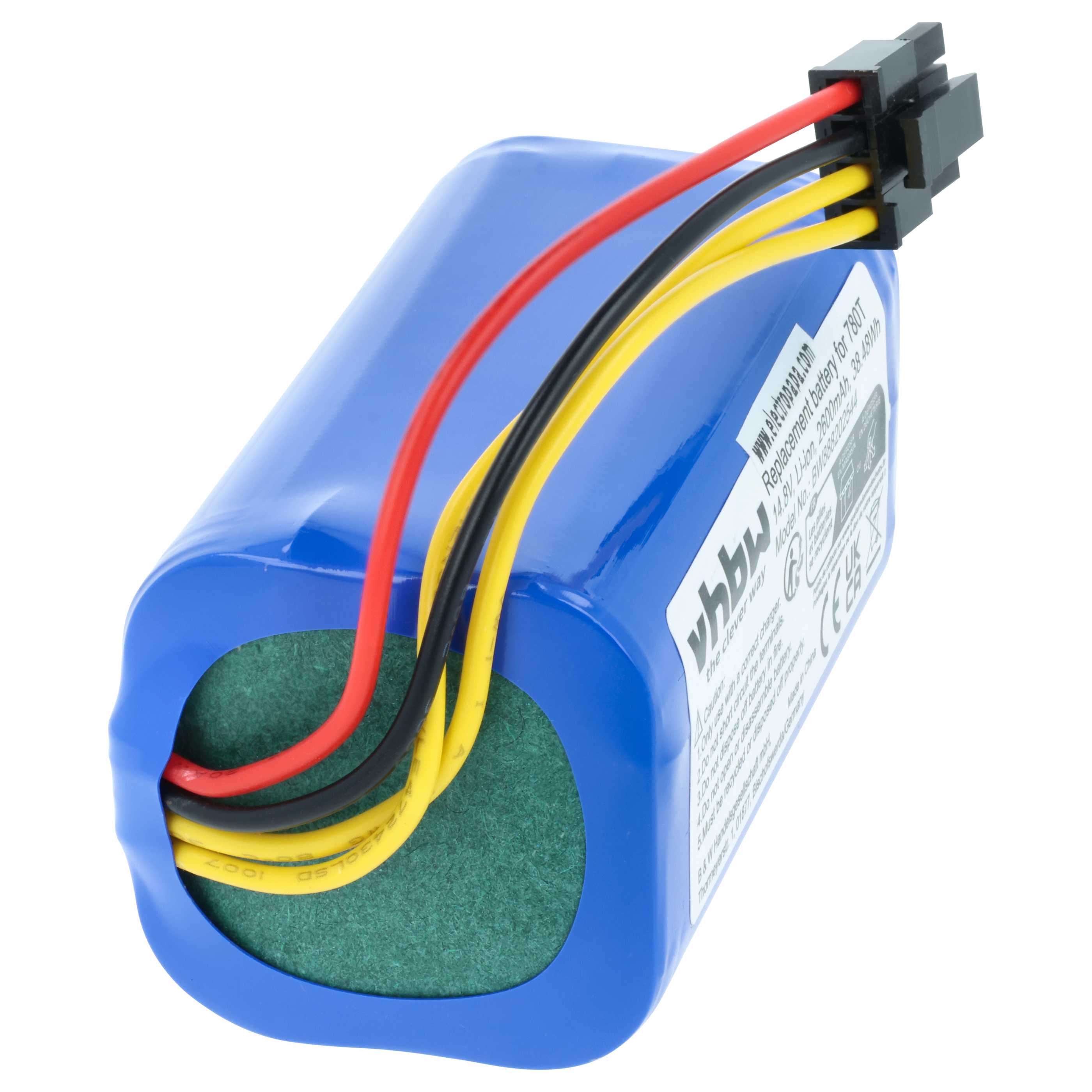 Battery replaces BLAUPUNKT 6.60.40.04-0, 6.60.40.05-0 for Blaupunkt etc. 2600mAh, 14.8V, Li-Ion