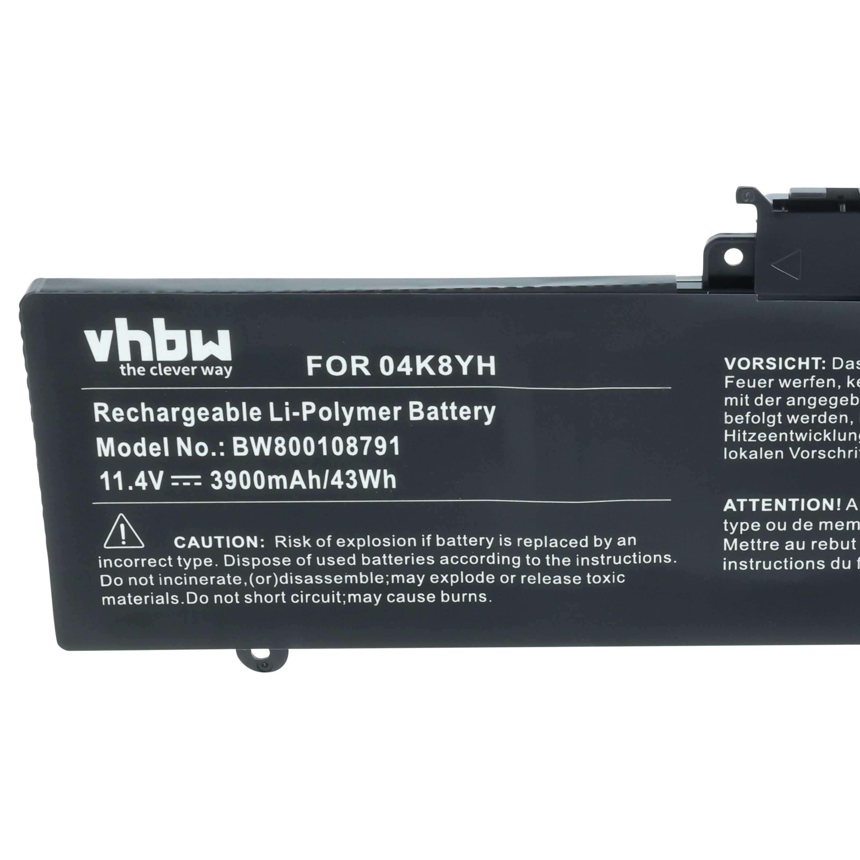 Akumulator do laptopa zamiennik Dell 04K8YH, 0WF28, 451-BBKK, 092NCT, 0GK5KY - 3900 mAh 11,1 V Li-Ion, czarny