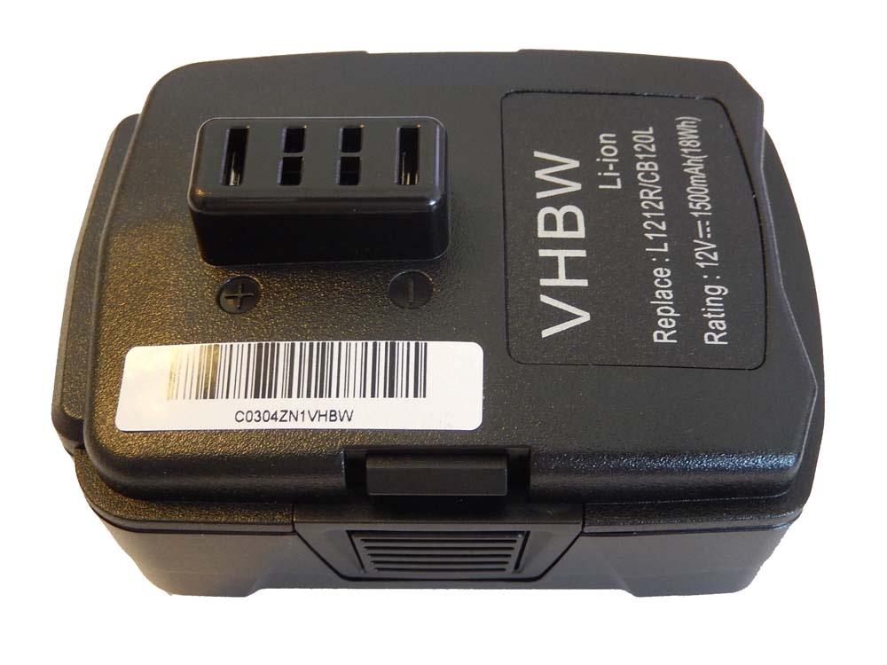 Akumulator do elektronarzędzi zamiennik Ryobi 130503001, BPL-1220, CB120L, 130503005 - 1500 mAh, 12 V, Li-Ion