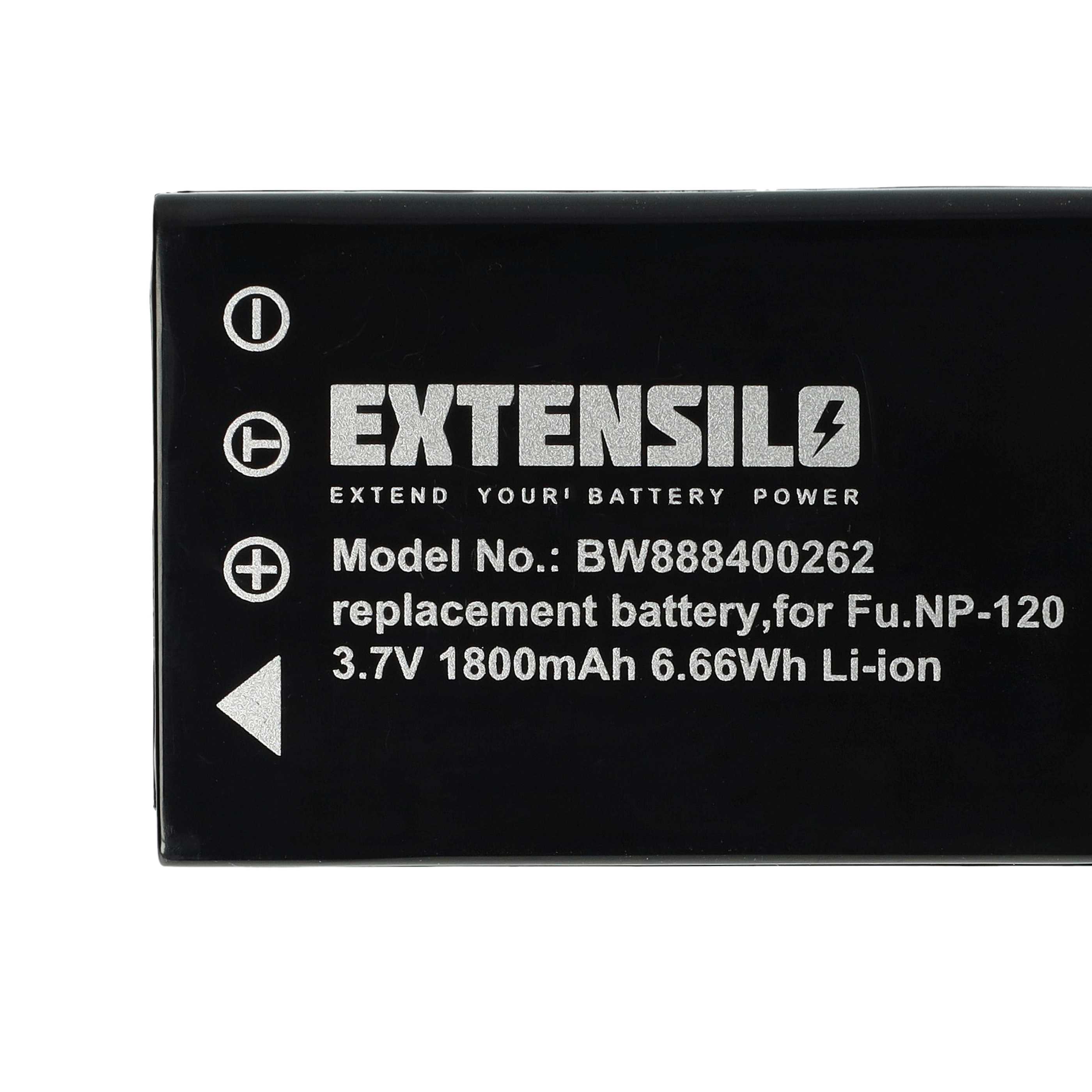 Batería reemplaza Aiptek ZPT-PM18 para cámara - 1800 mAh 3,7 V Li-Ion