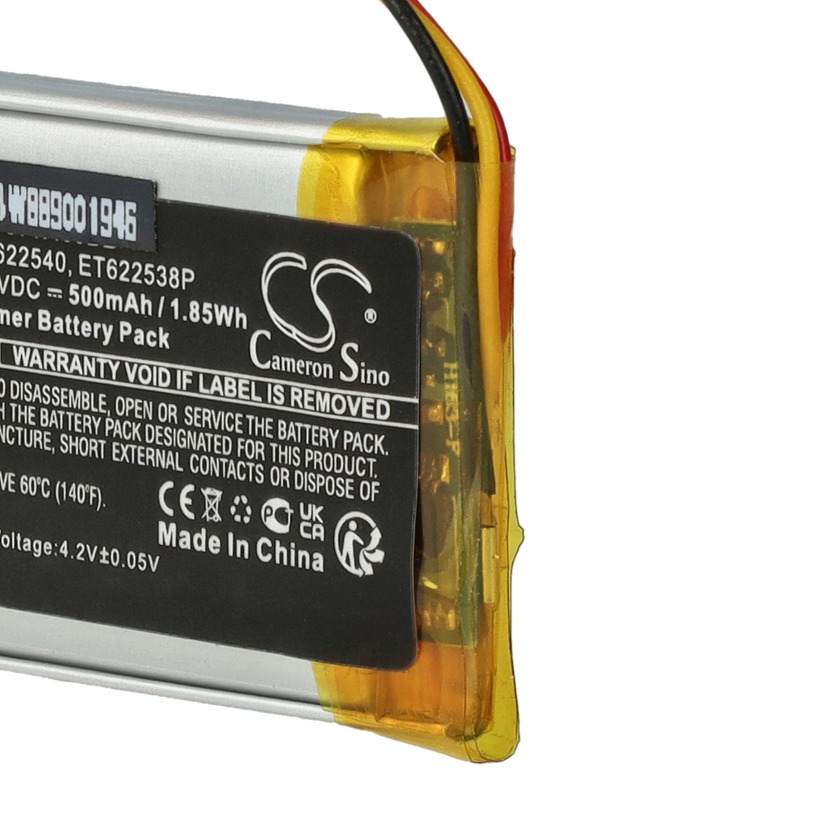 Battery replaces Opticon ET622538P, SP622540 for Opticon Barcode Scanner POS - 500 mAh 3.7 V