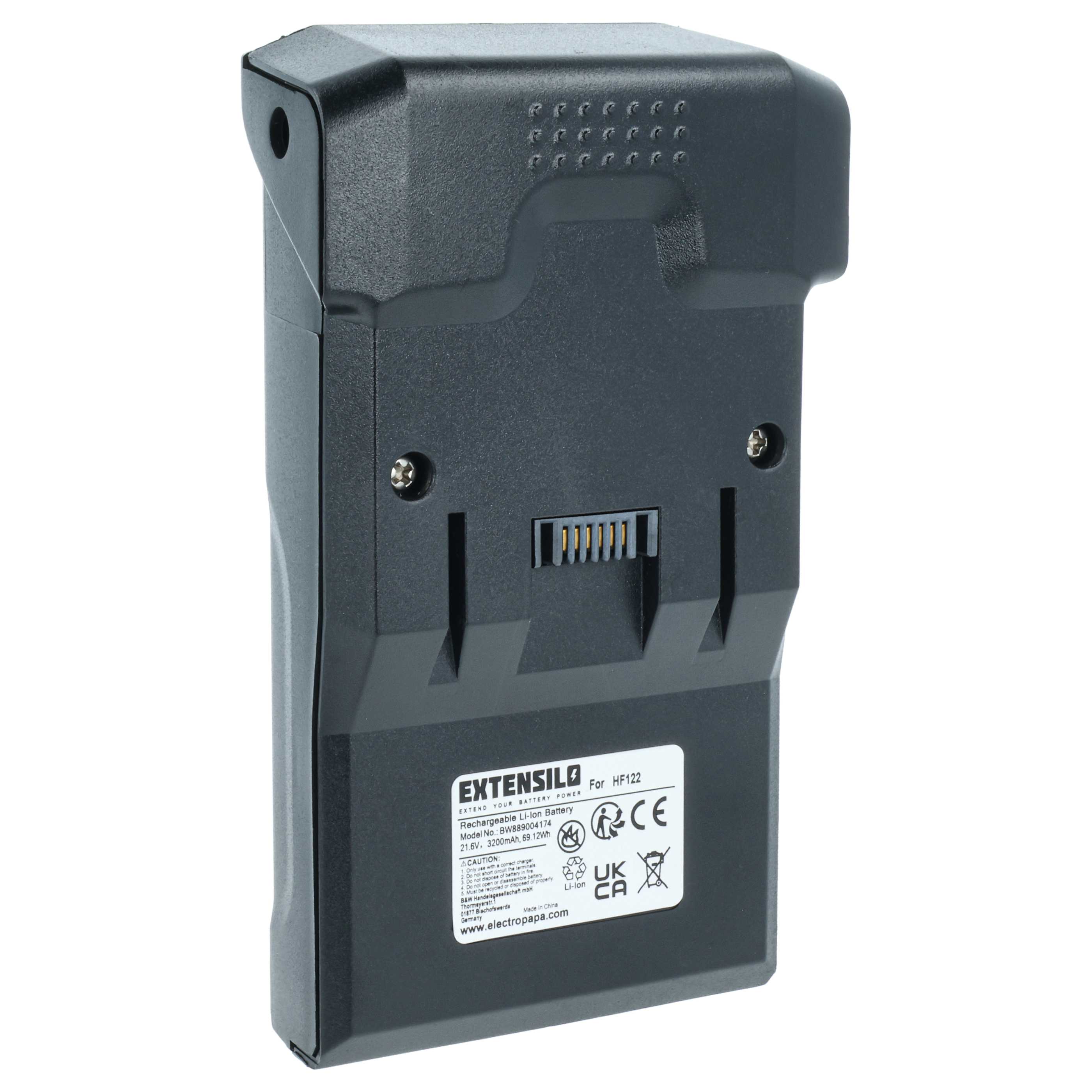 Akku als Ersatz für Hoover B012, 35602208 für Hoover - 3200mAh 21,6V Li-Ion, grau