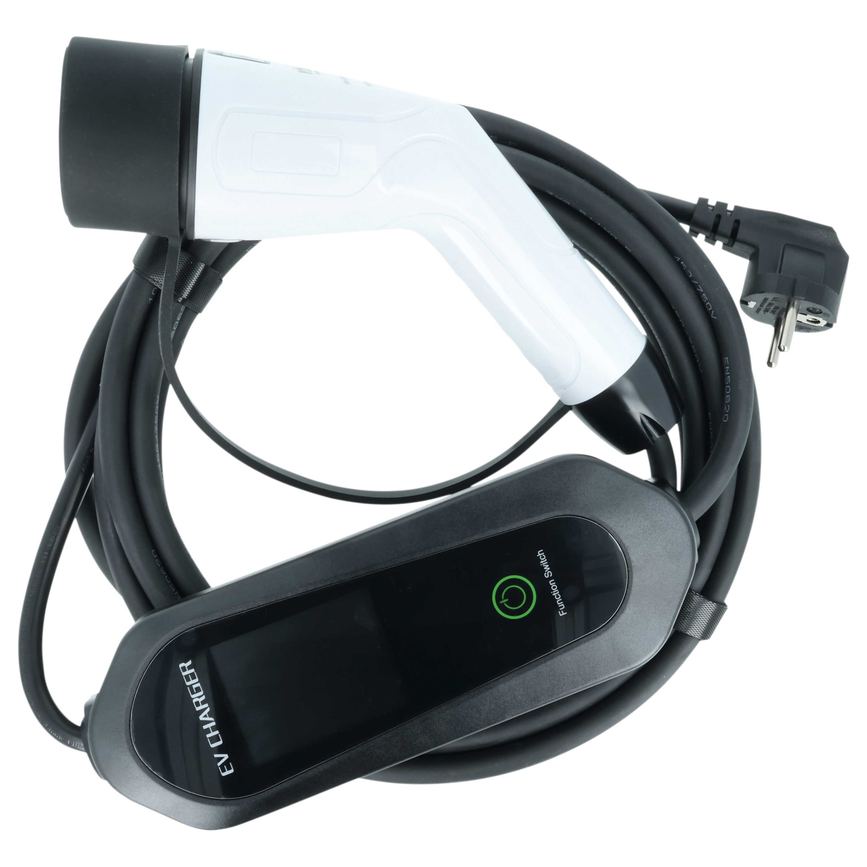 E-Auto Schuko Ladekabel Typ 2 zu Steckdose (230 V) - 16 A 1-phasig, 3,5 kW, 5 m