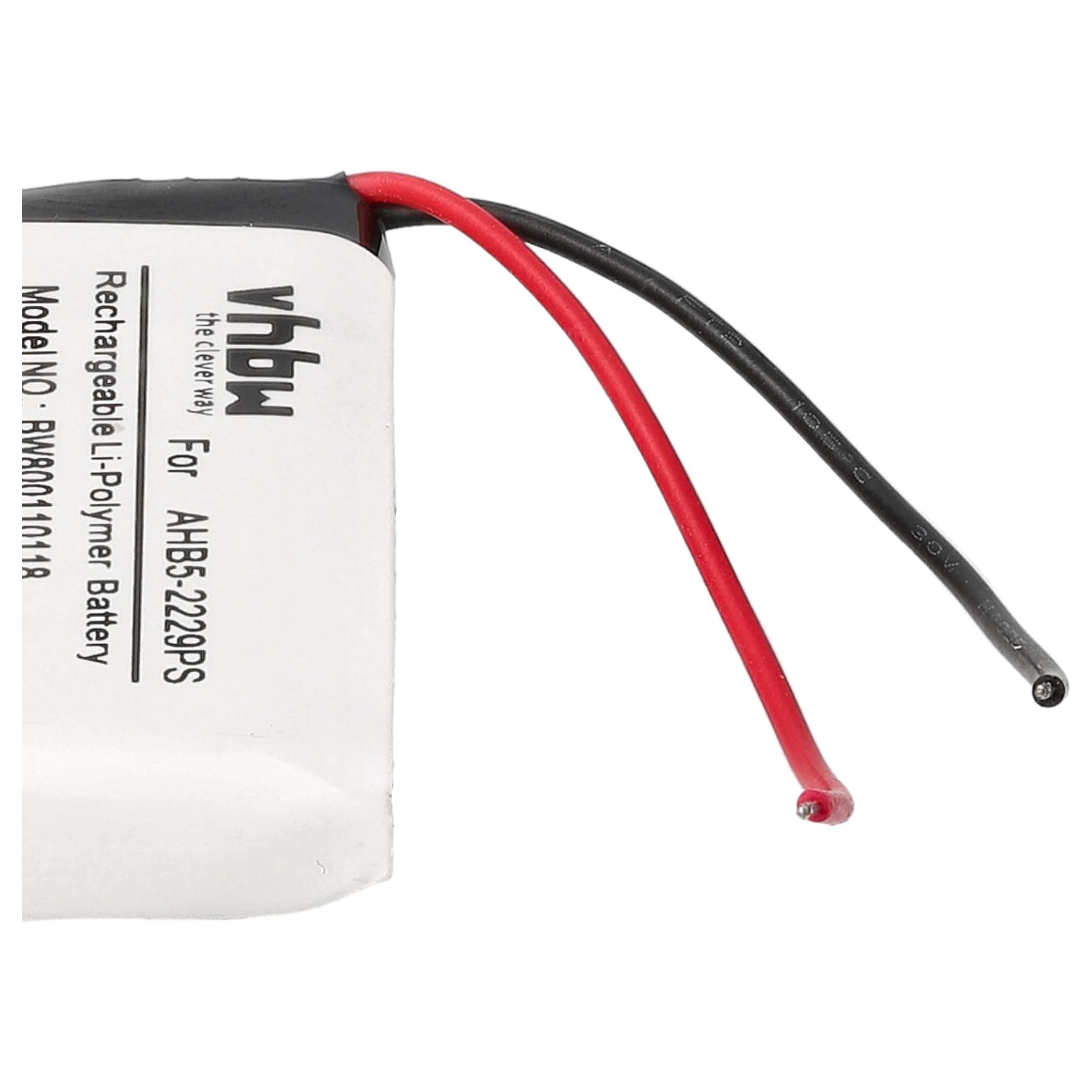 5x Akumulator do słuchawek bezprzewodowych zamiennik AHB5-2229PS - 250 mAh 3,7 V LiPo