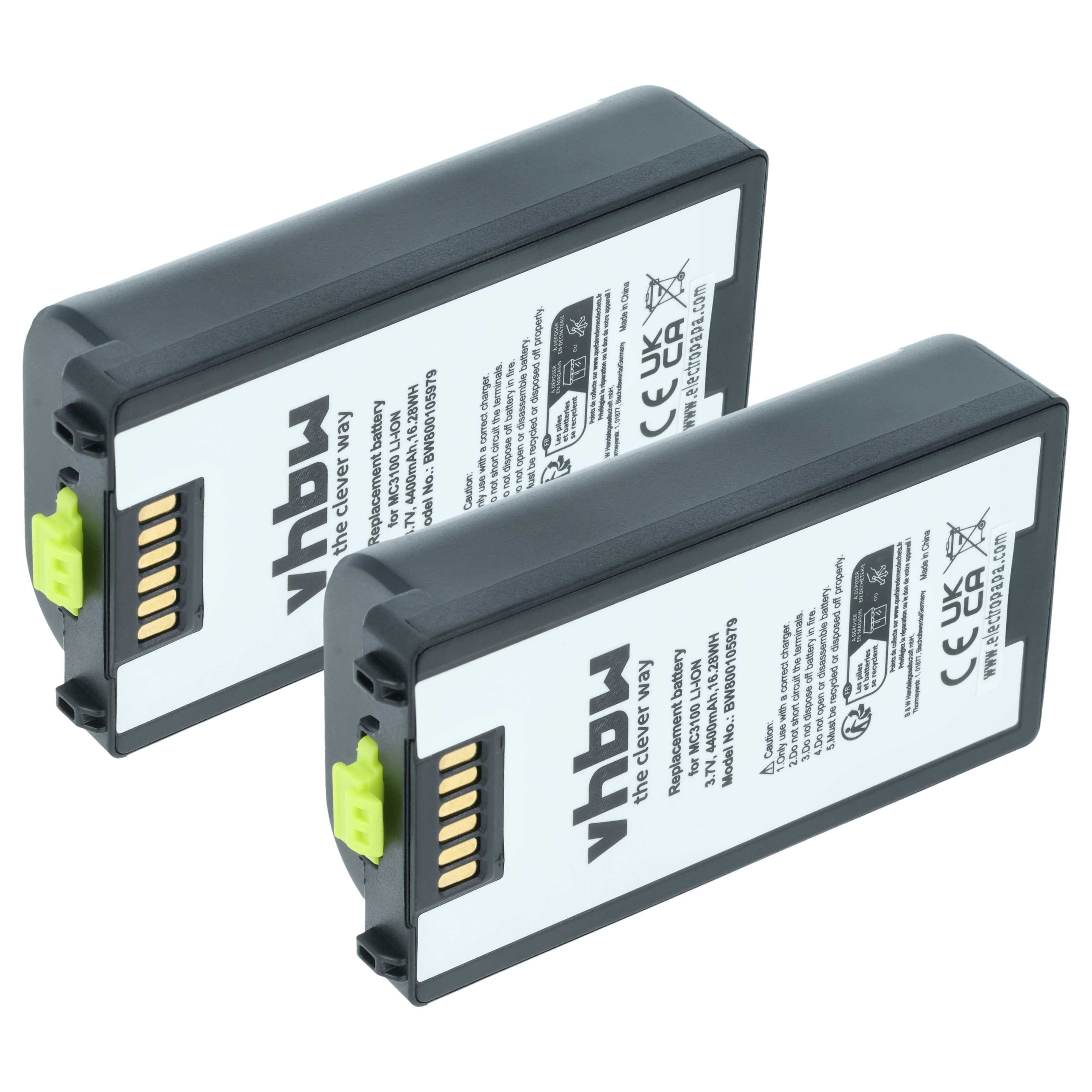 2x Akumulator do czytnika kodów kreskowych zamiennik Symbol 82-127909-02 - 4400 mAh 3,7 V Li-Ion