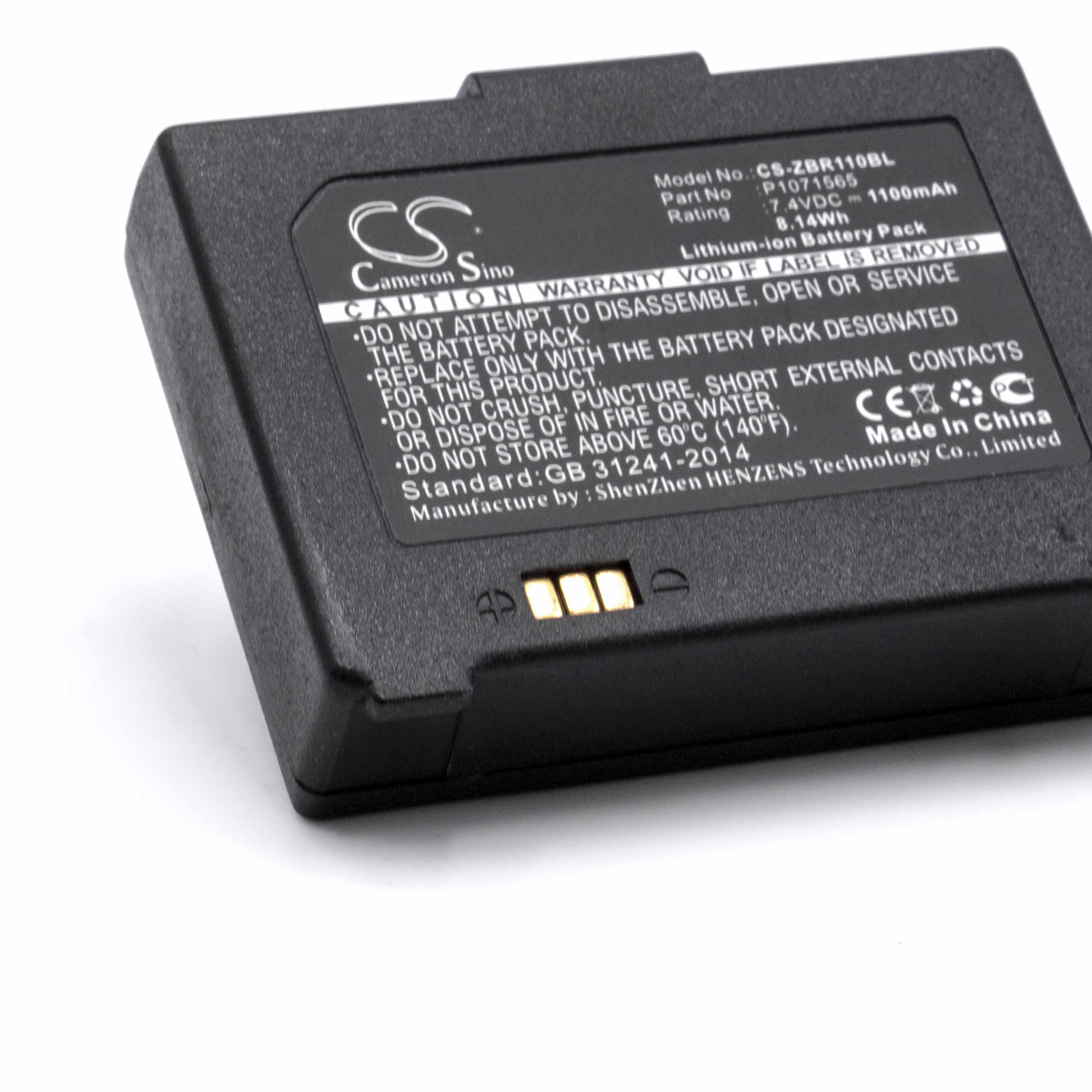 Batería reemplaza Bixolon K409-00007A para escáner de código de barras Bixolon - 1100 mAh 7,4 V Li-Ion