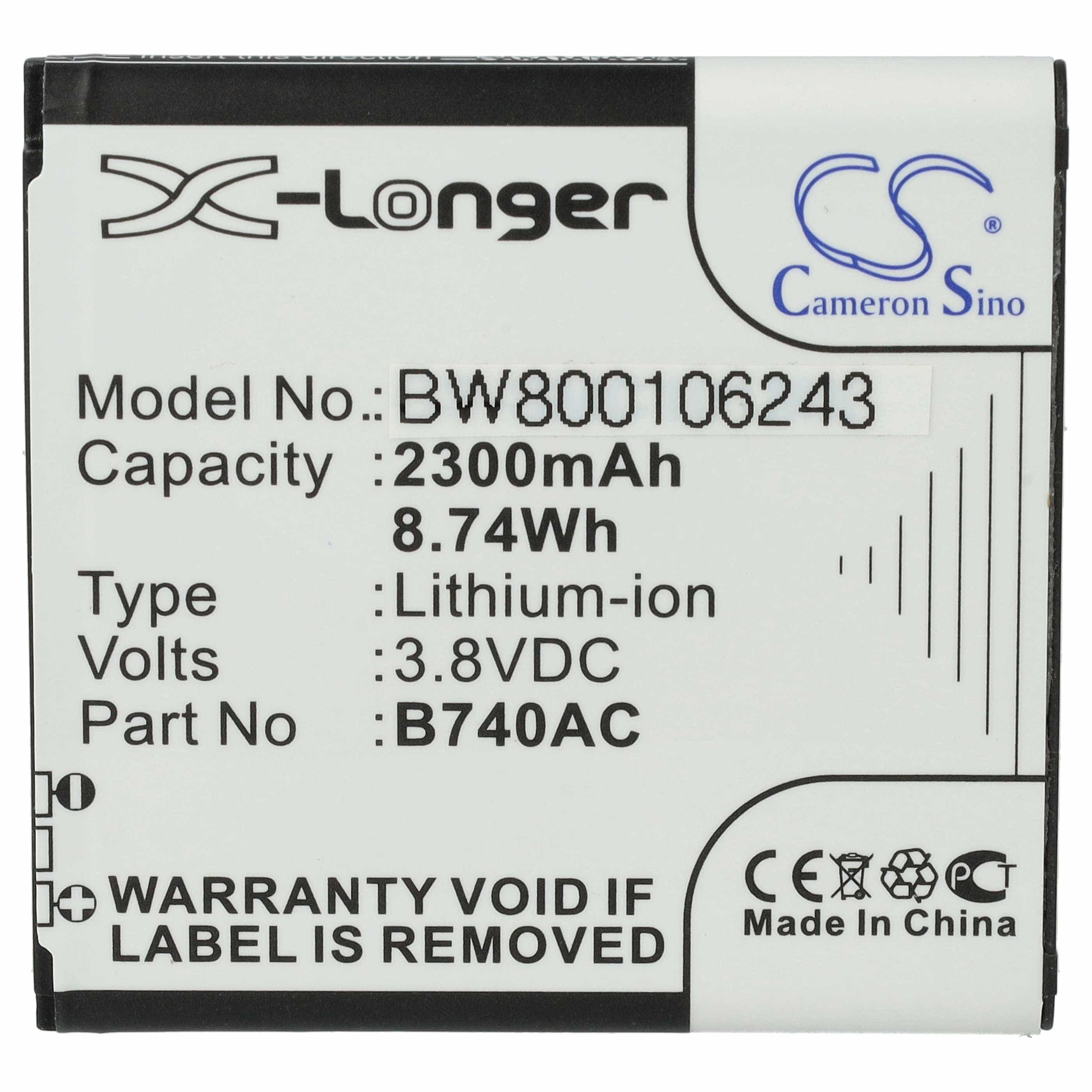 Akumulator do telefonu smartfona zamiennik Samsung B740AE, EB-K740AEWEG, B740AC, B740 - 2300 mAh 3,8 V Li-Ion