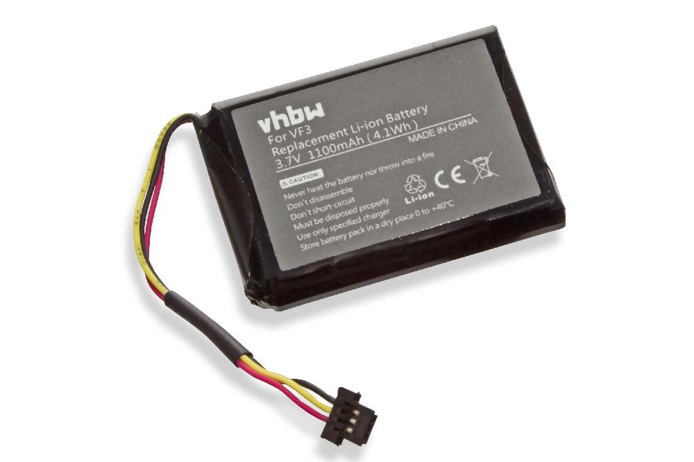 GPS Battery Replacement for TomTom VF3, FM68360420759 - 1100mAh, 3.7V