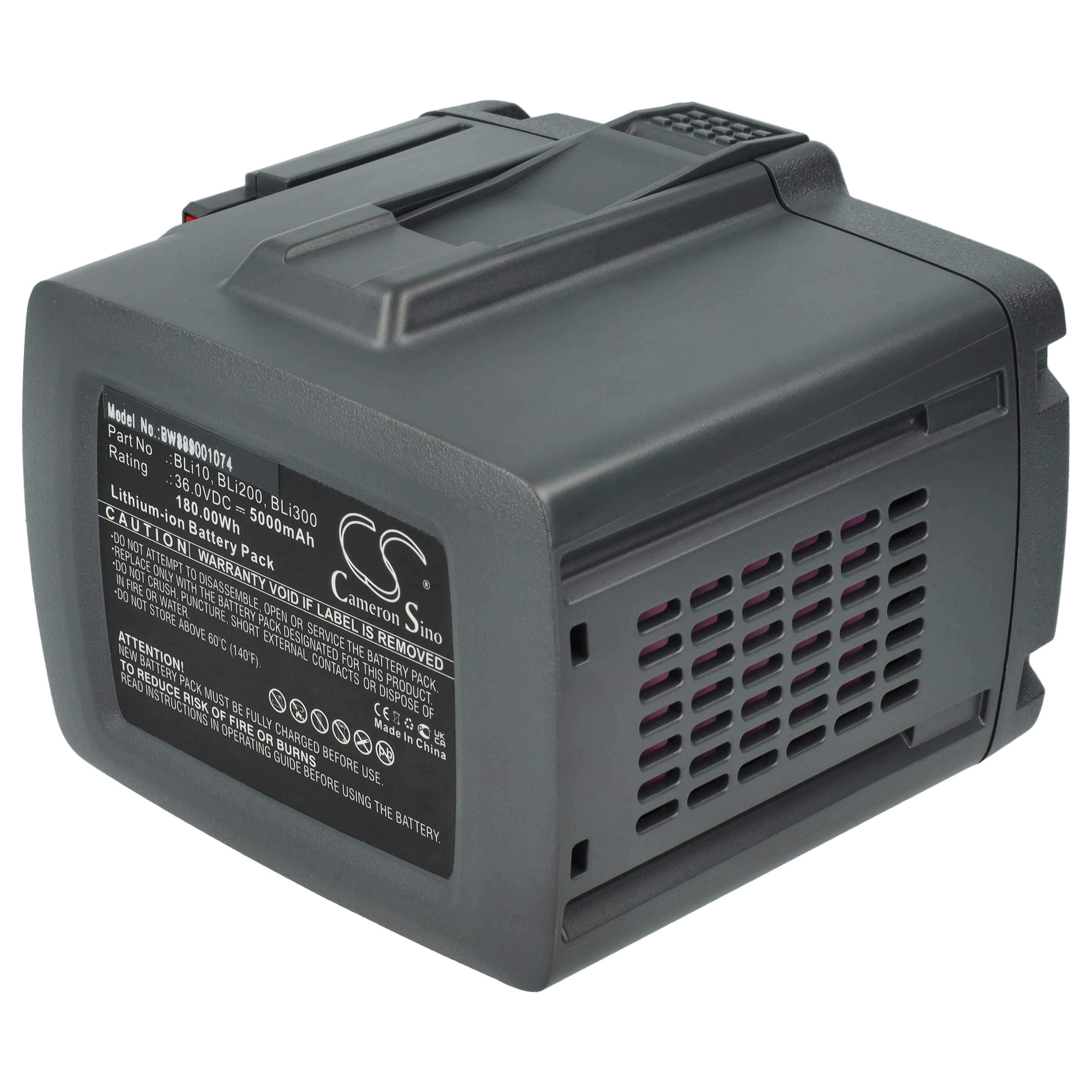 Battery replaces Husqvarna 967 07 19-01, 967 09 19-01, 967 09 18-01 - 5000 mAh 36 V Li-Ion, dark grey