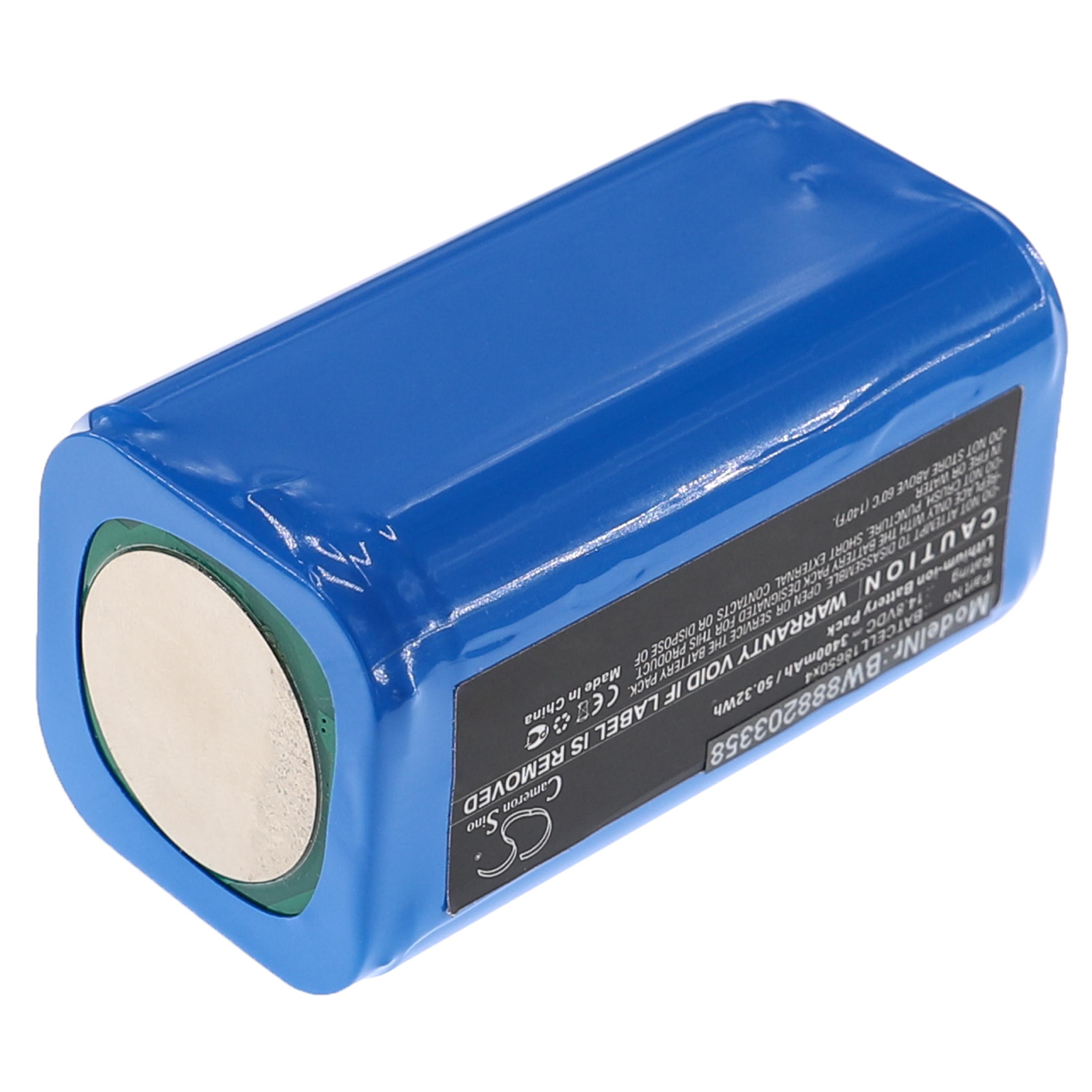 Tauchlampe-Akku als Ersatz für Bigblue BATCELL18650x4 - 3400mAh 14,8V Li-Ion