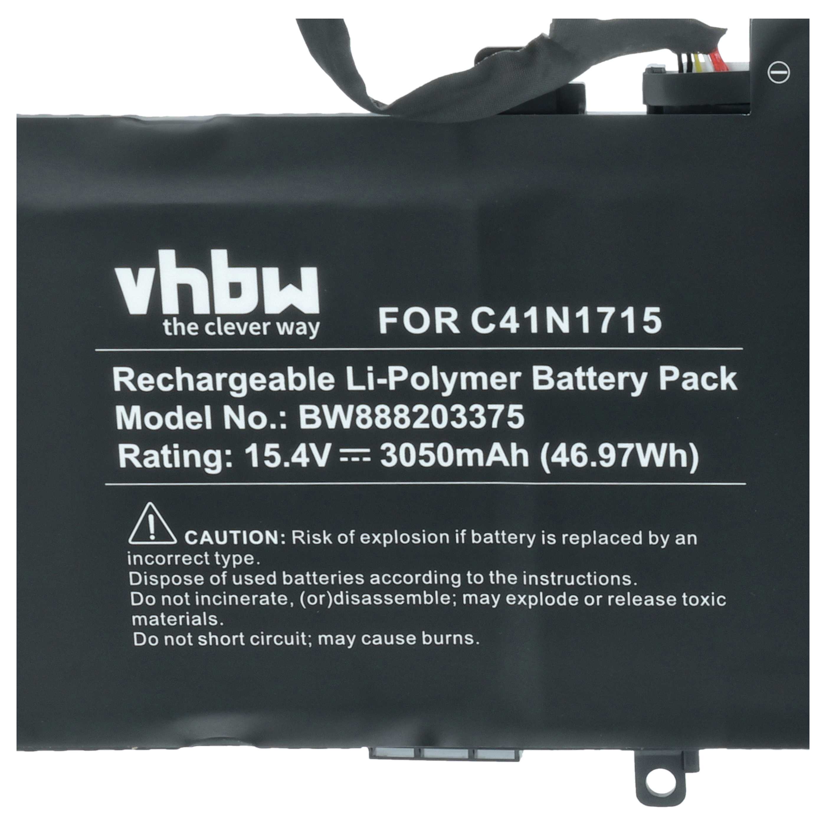 Akumulator do laptopa zamiennik Asus 0B200-02760000, C41N1715 - 3050 mAh 15,4 V LiPo