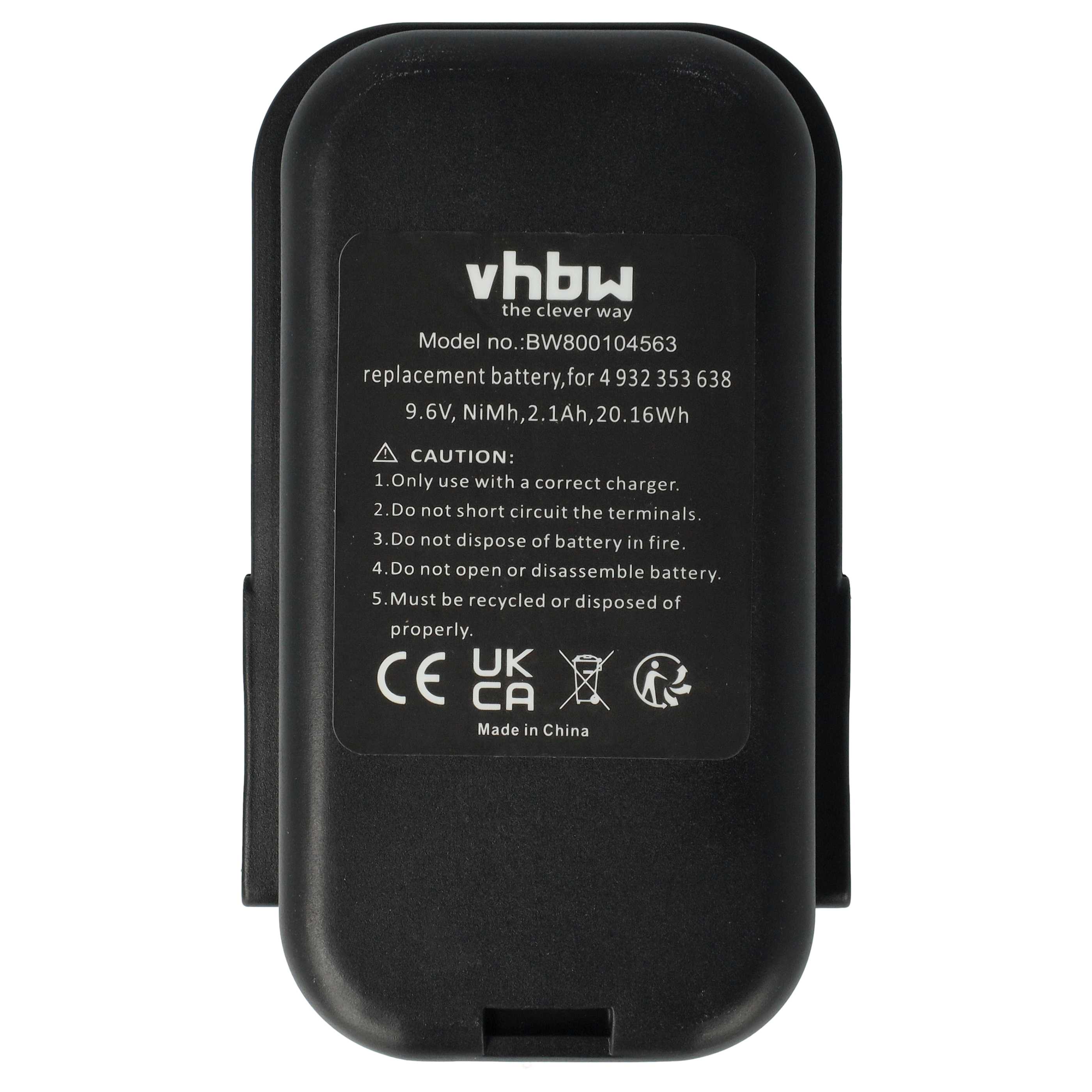 Batterie remplace Förch 5325 96 1, 5325961 outil électrique AEG - 2,1Ah 9,6V NiMH