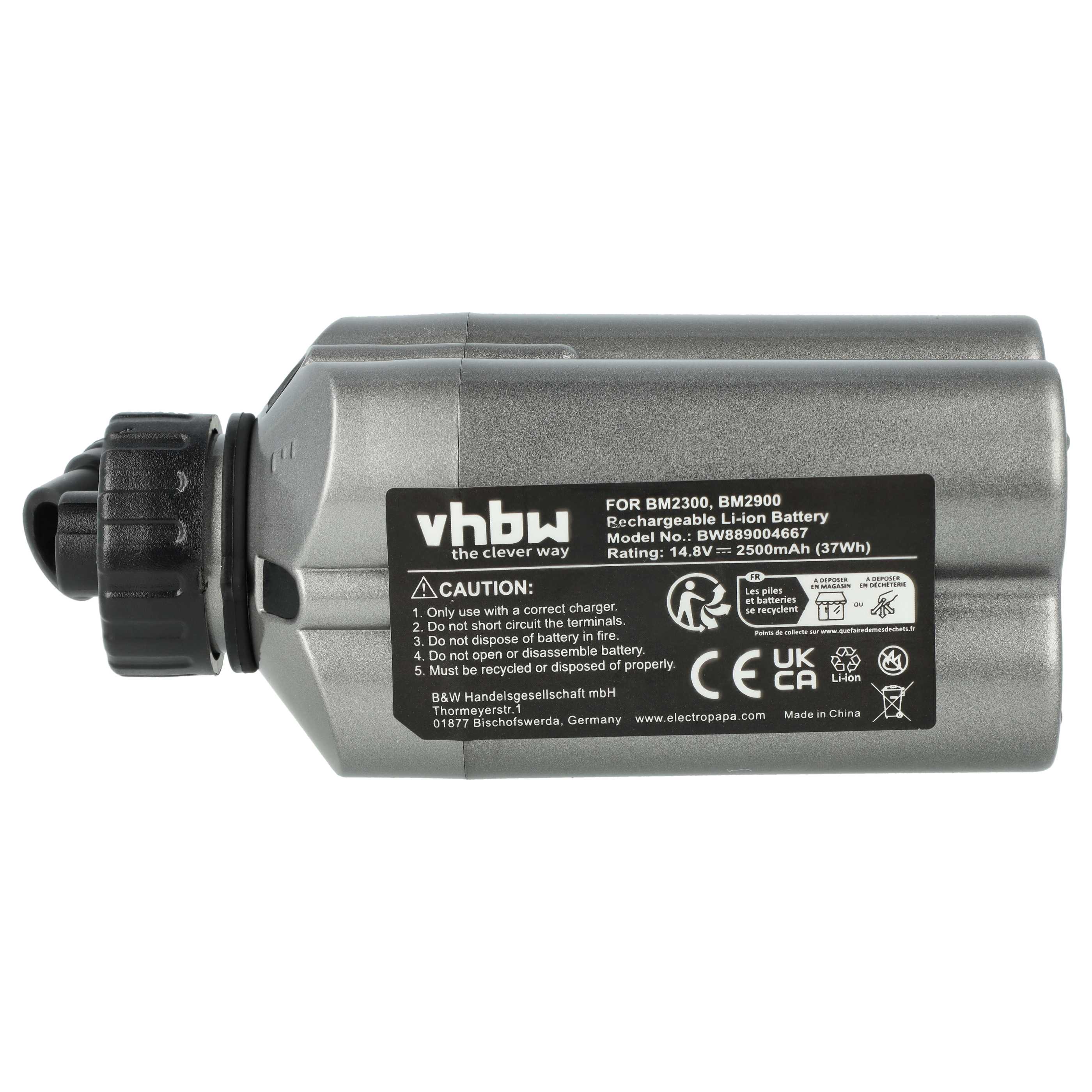 Angelrolle-Akku als Ersatz für Daiwa BM2500, BM2300, BM2900, BM2600 für Daiwa - 2500mAh 14,8V Li-Ion