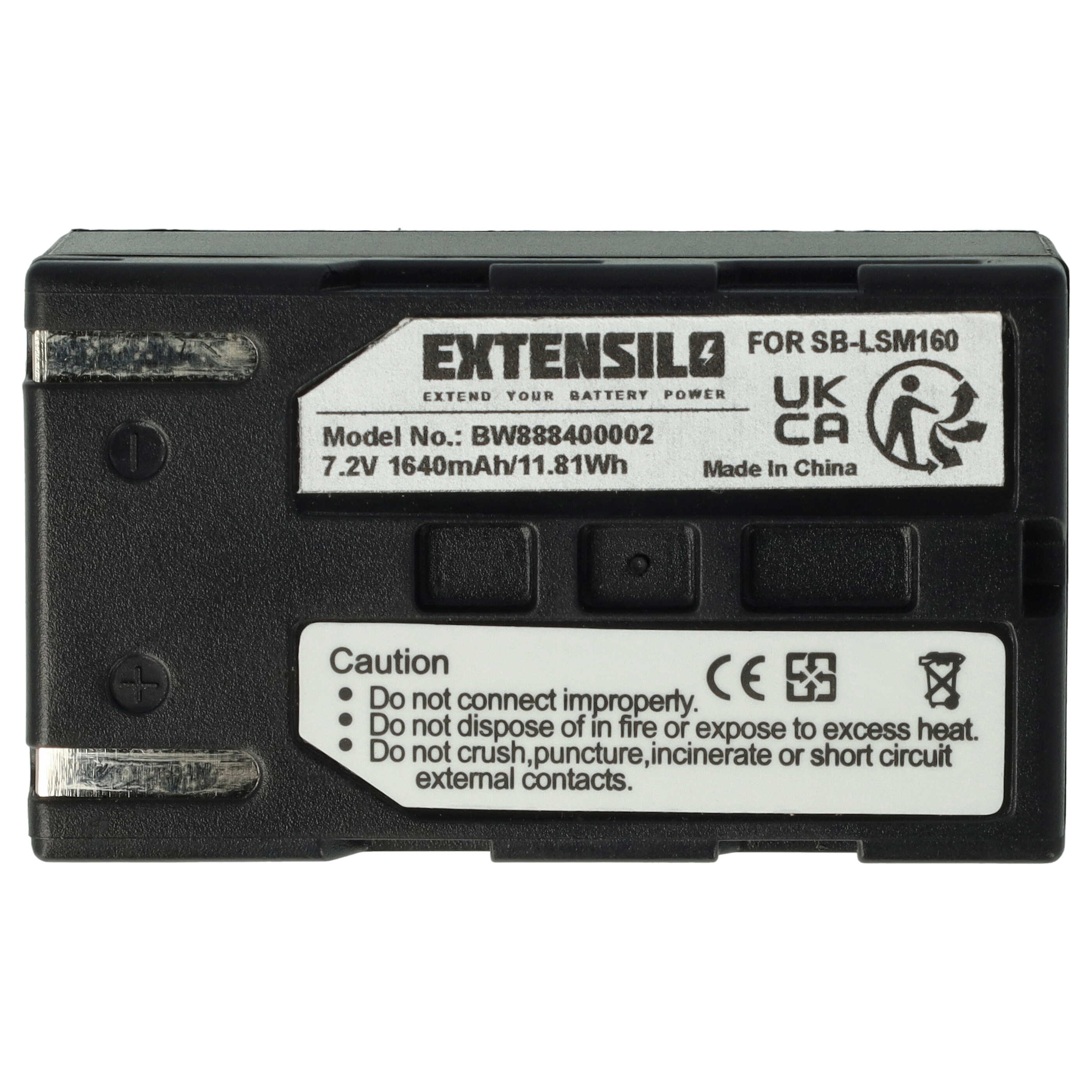 2x Battery replaces Samsung SB-LSM80, SB-LSM320, SB-LSM160 - 1640mAh, 7.2V, Li-Ion