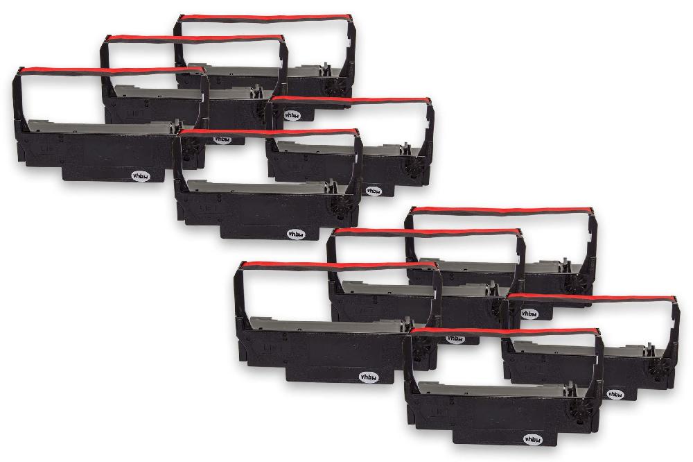10x Ink Ribbon replaces ERC-38 B/R for Hyundai Dot Matrix, Receipt Printer etc. - 
