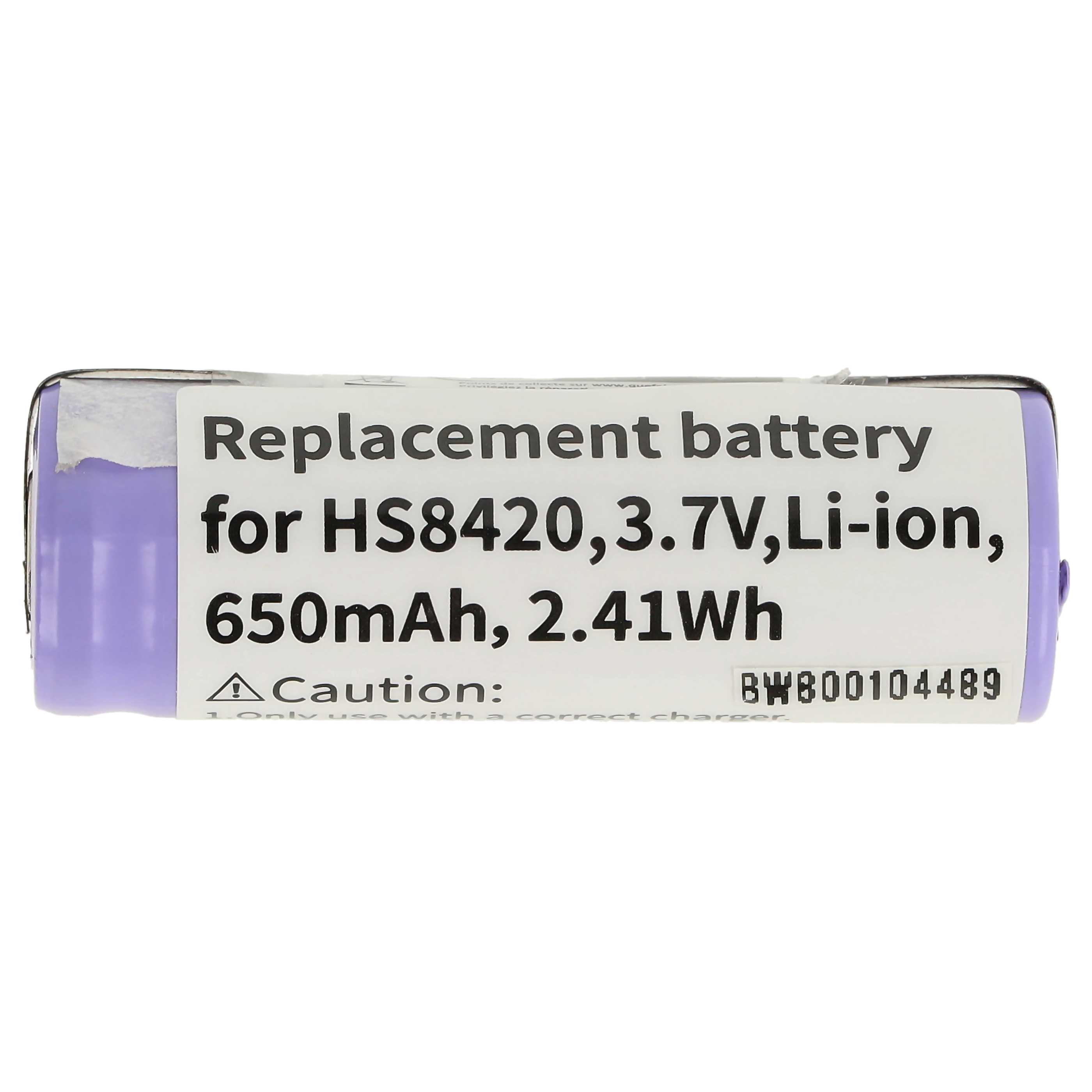 Batteria per rasoio sostituisce Philips US14430VR, KR112RRL - 650mAh 3,7V Li-Ion
