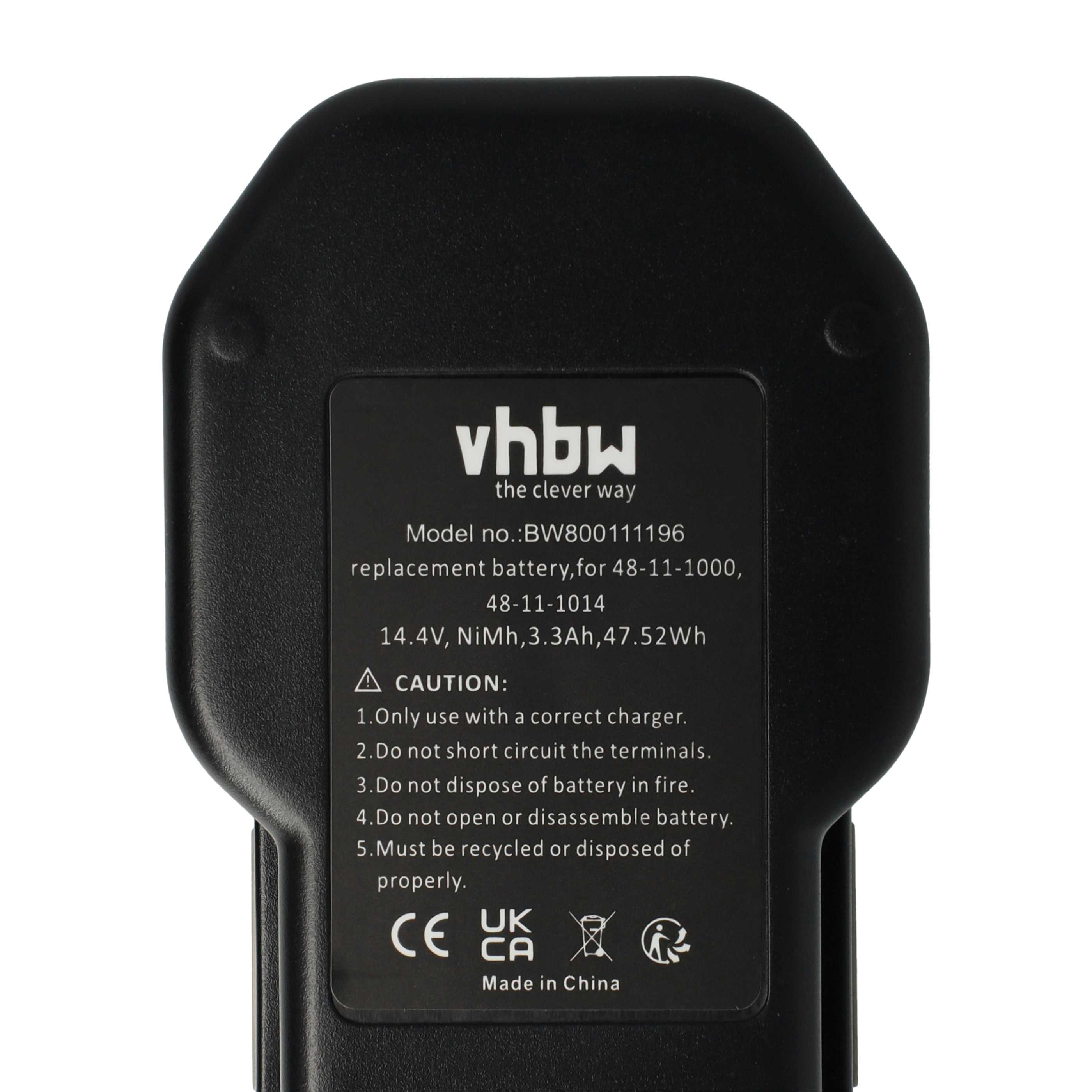 Akumulator do elektronarzędzi zamiennik AEG 48-11-1000, 48-11-1024, 48-11-1014 - 3,3 Ah 14,4 V NiMH