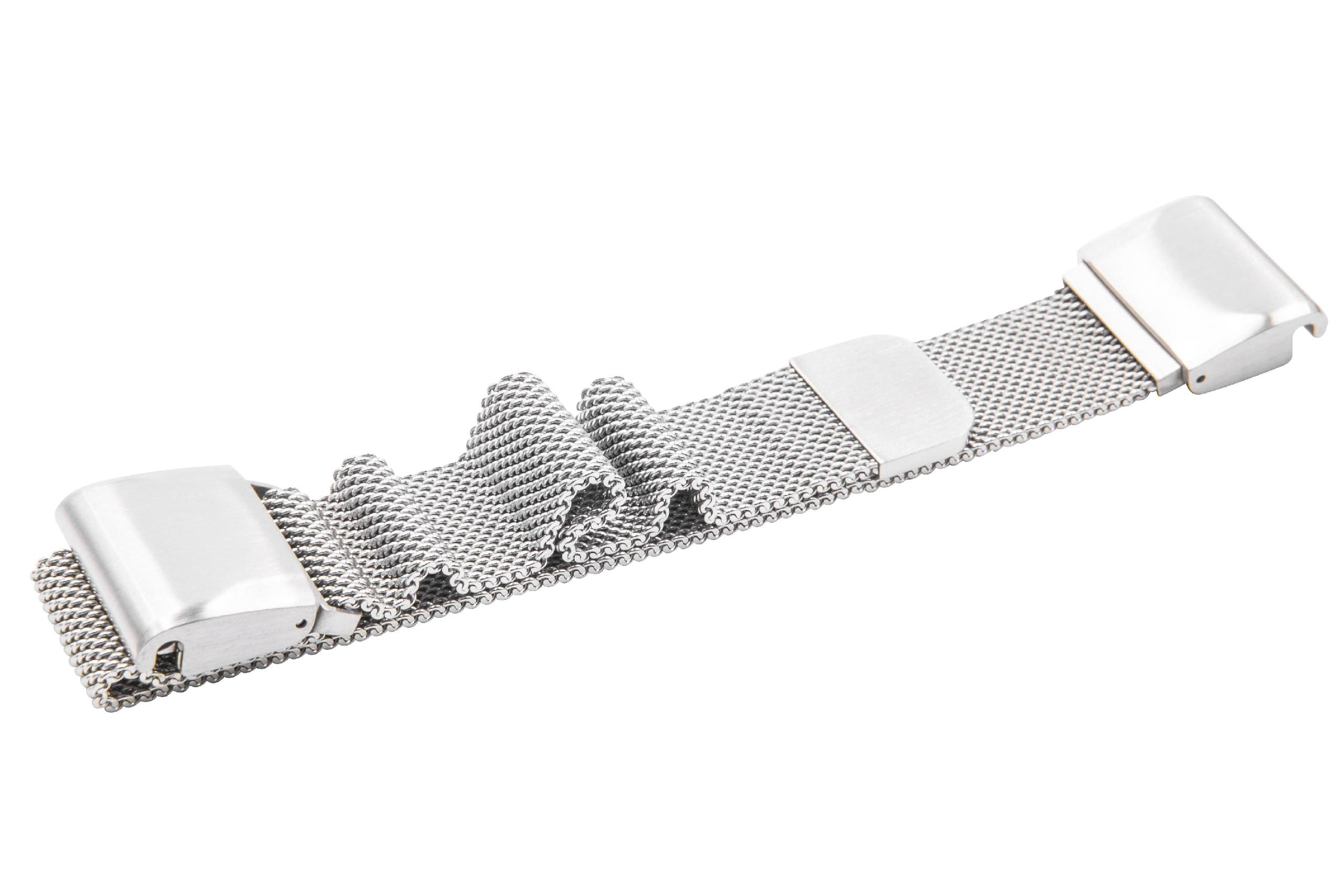 Armband für Garmin Fenix Smartwatch - Bis 248 mm Gelenkumfang, Edelstahl, silber
