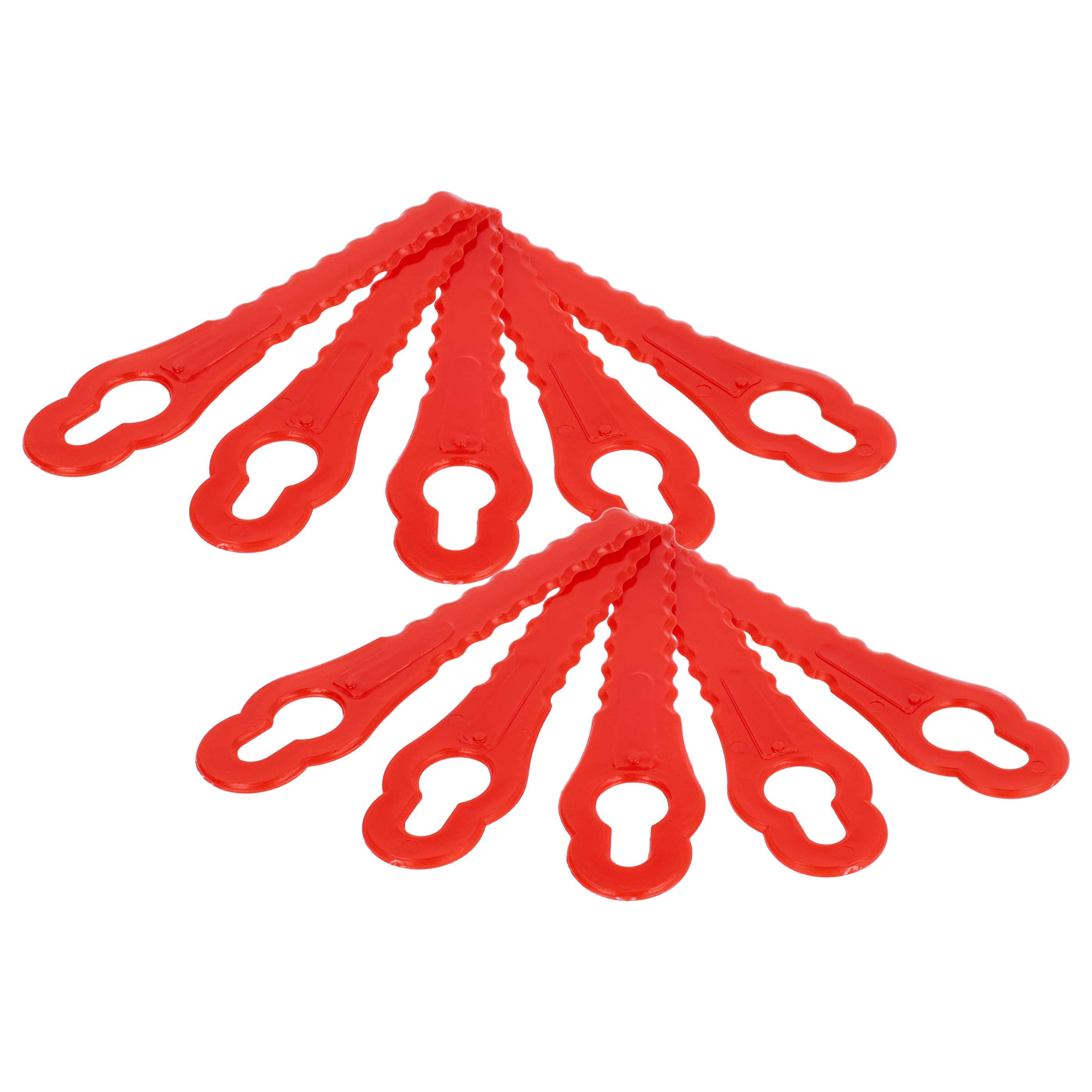 10x Lames remplace Grizzly 91094326 pour tondeuse – Couteaux polyamide, Rot