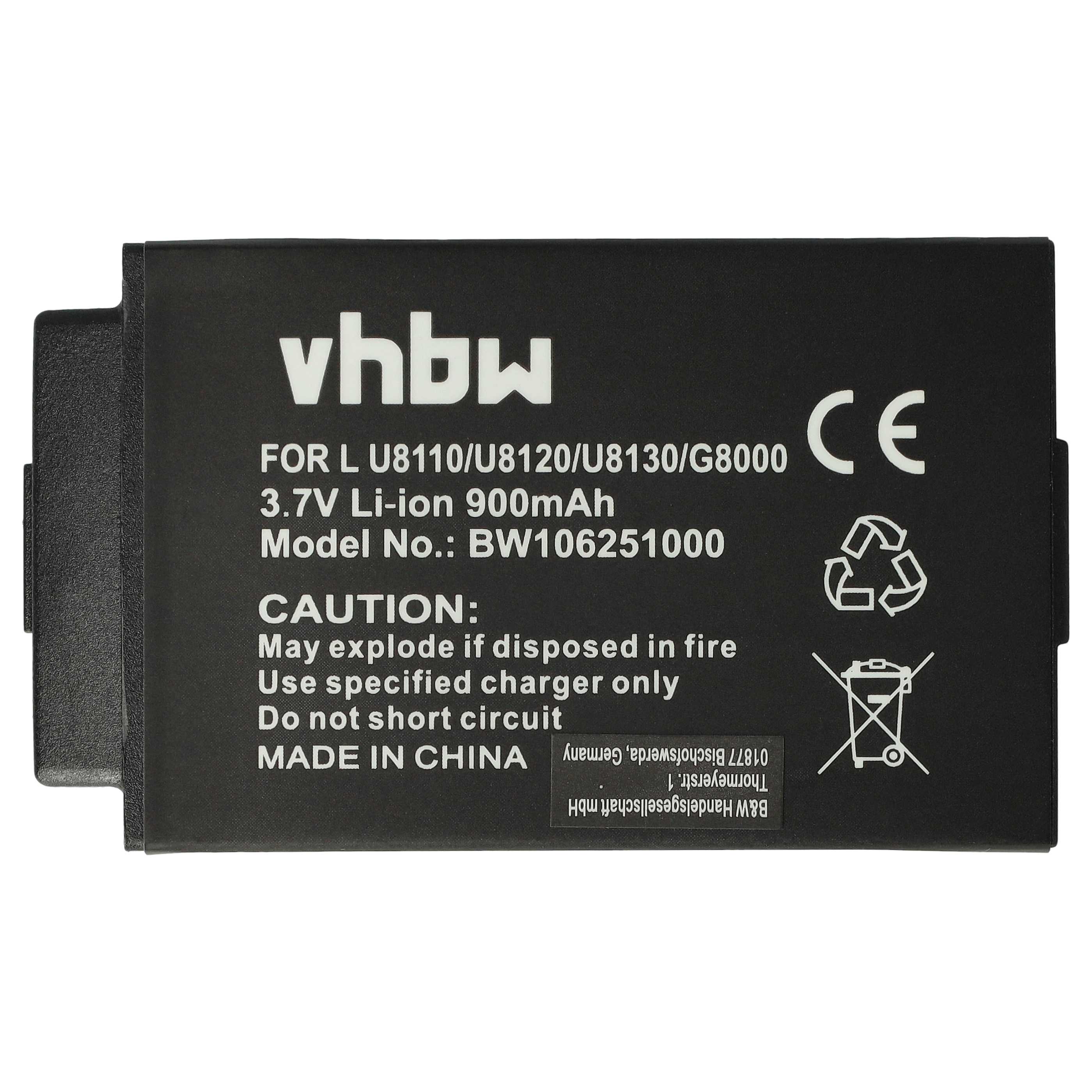 Mobile Phone Battery Replacement for LG BSL-42G - 900 mAh 3.7 V Li-Ion