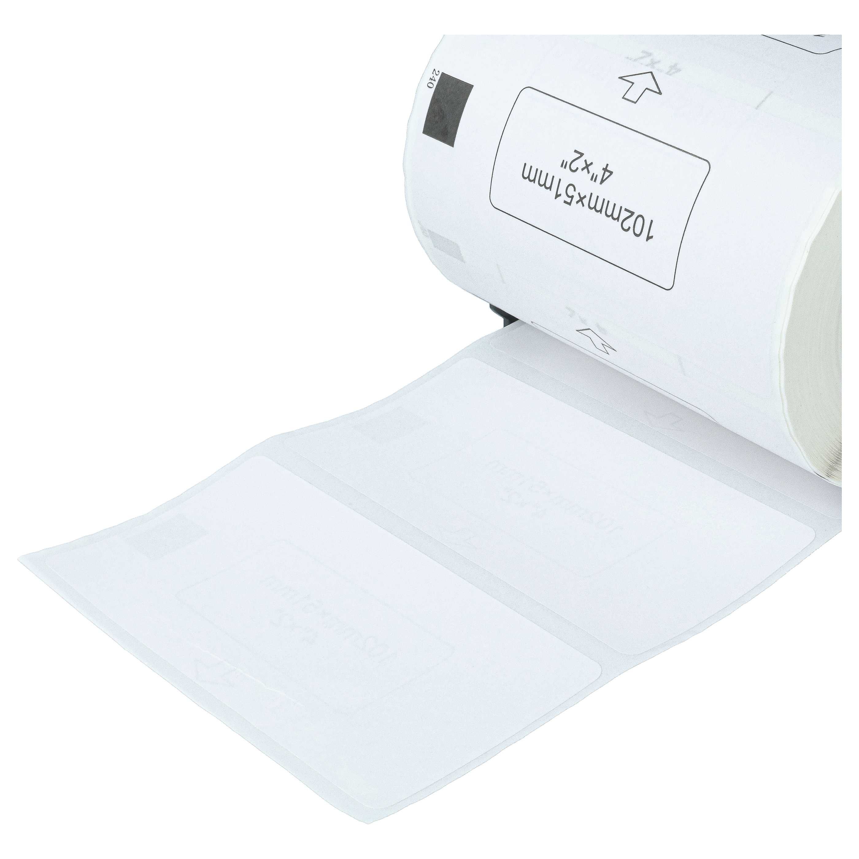 Étiquette remplacent Brother DK-11240 pour imprimante étiqueteuse - 102mm x 51mm + support