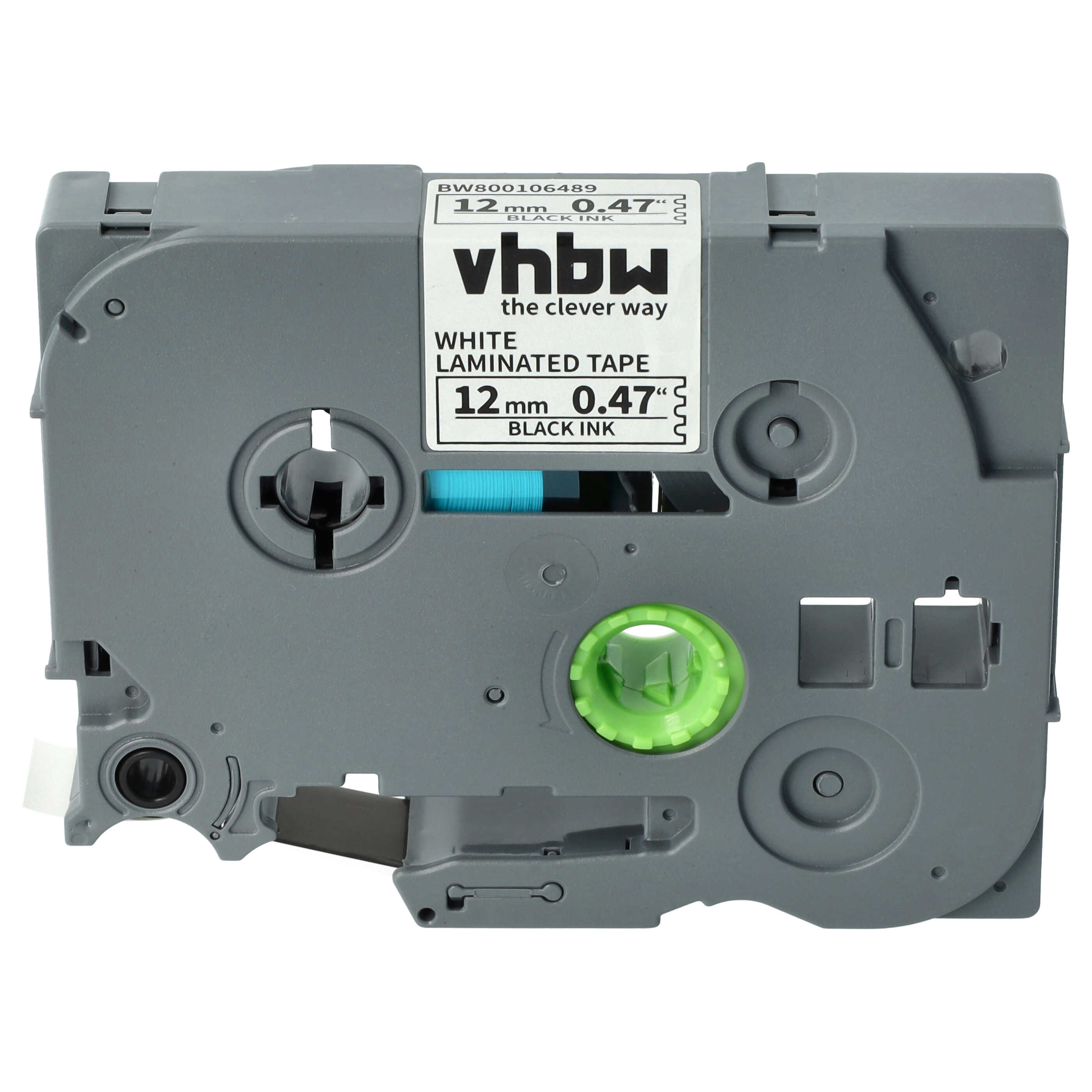 Label Tape as Replacement for Brother TZE-231, TZ-231 - 12 mm Black to White