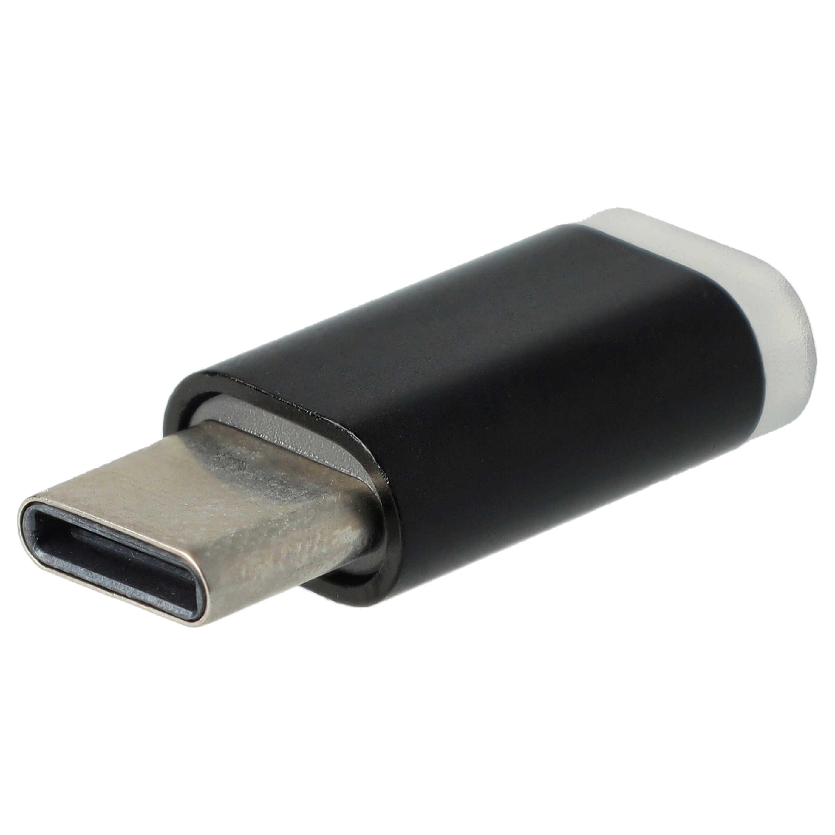 vhbw USB Typ C auf Micro-USB Adapter Schwarz