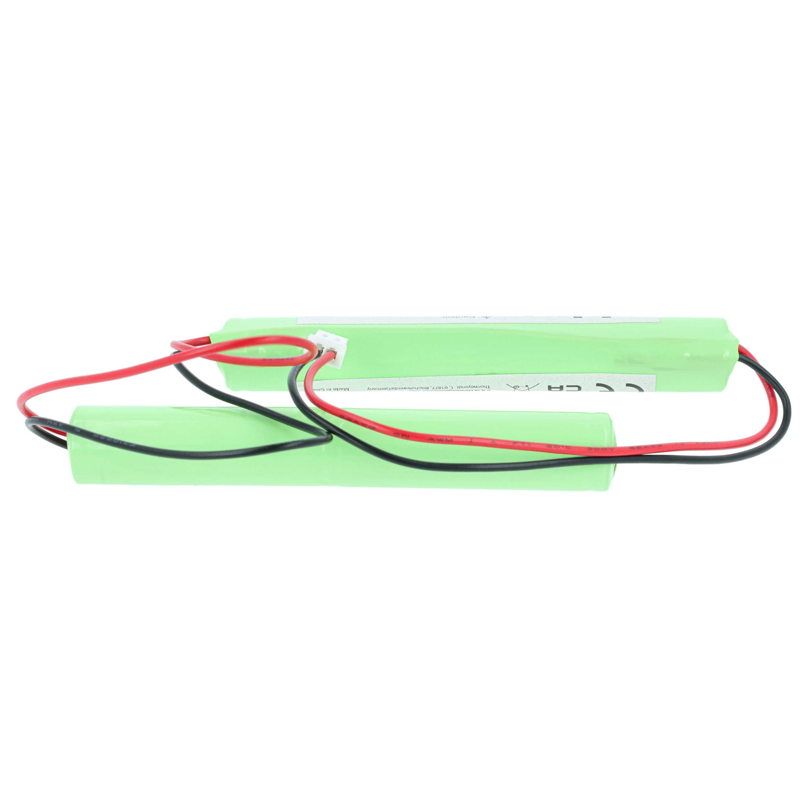 Batería reemplaza BAES TD512433 para iluminación emergencia (800 mAh, 4,8 V, NiCd)