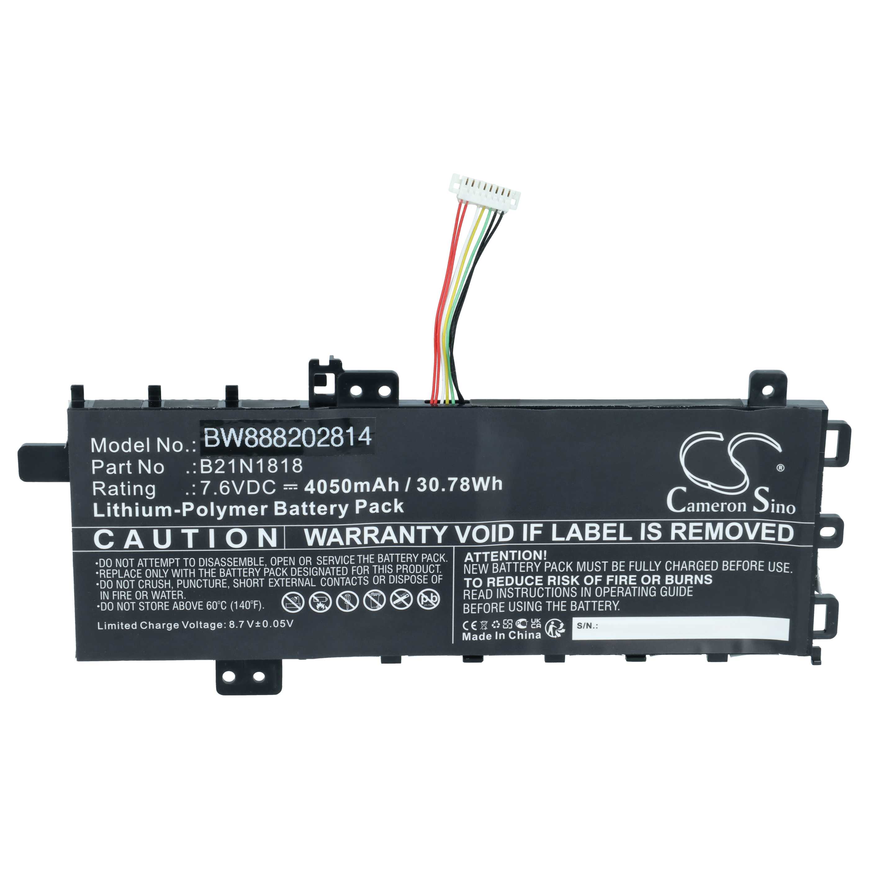 Batterie remplace Asus 0B200-03190400E, 0B200-03190400 pour ordinateur portable Asus- 4050mAh 7,6V Li-polymère