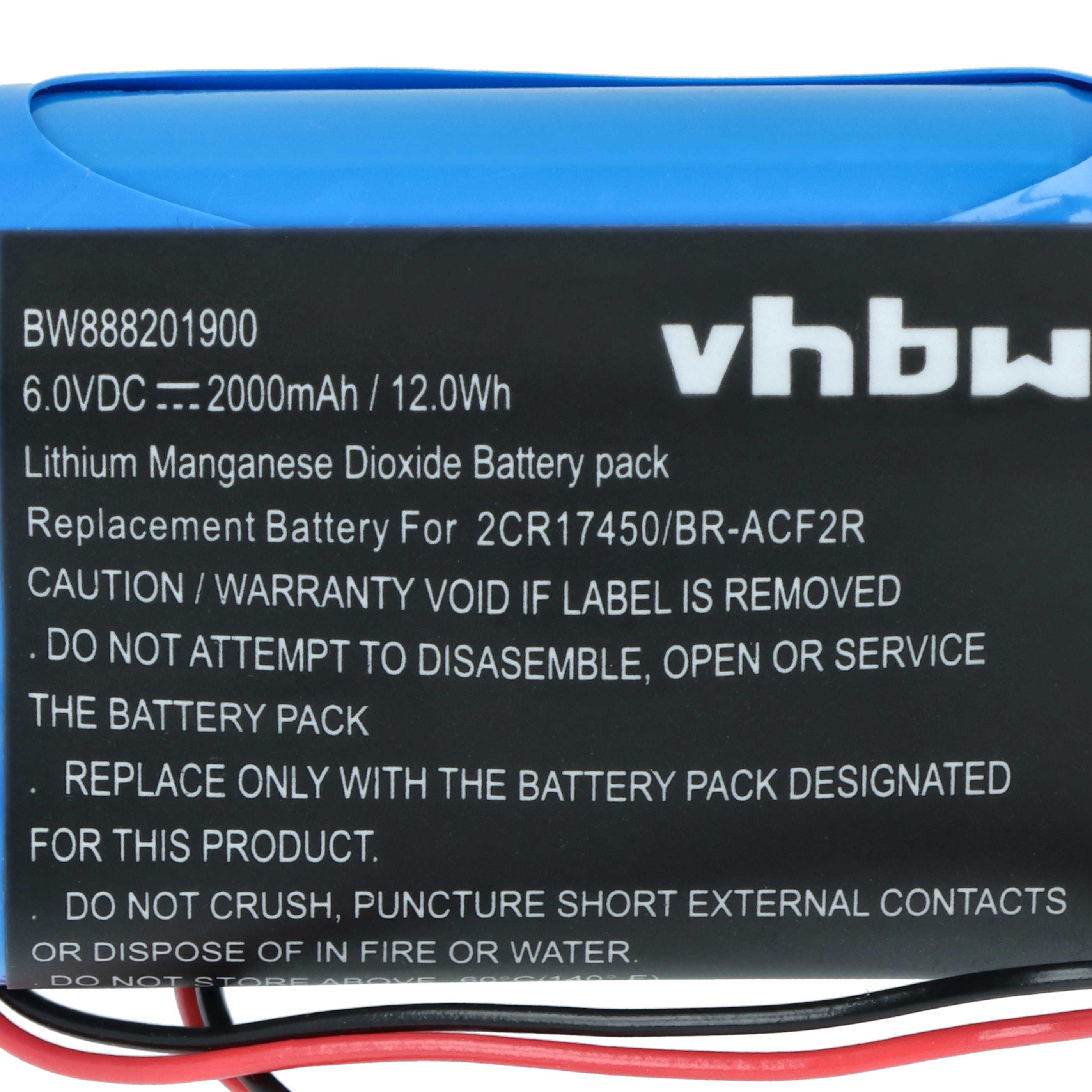 Bateria do PLC programowalnego sterownika Panasonic BR-ACF2R - 2000 mAh 6 V Li-MnO2