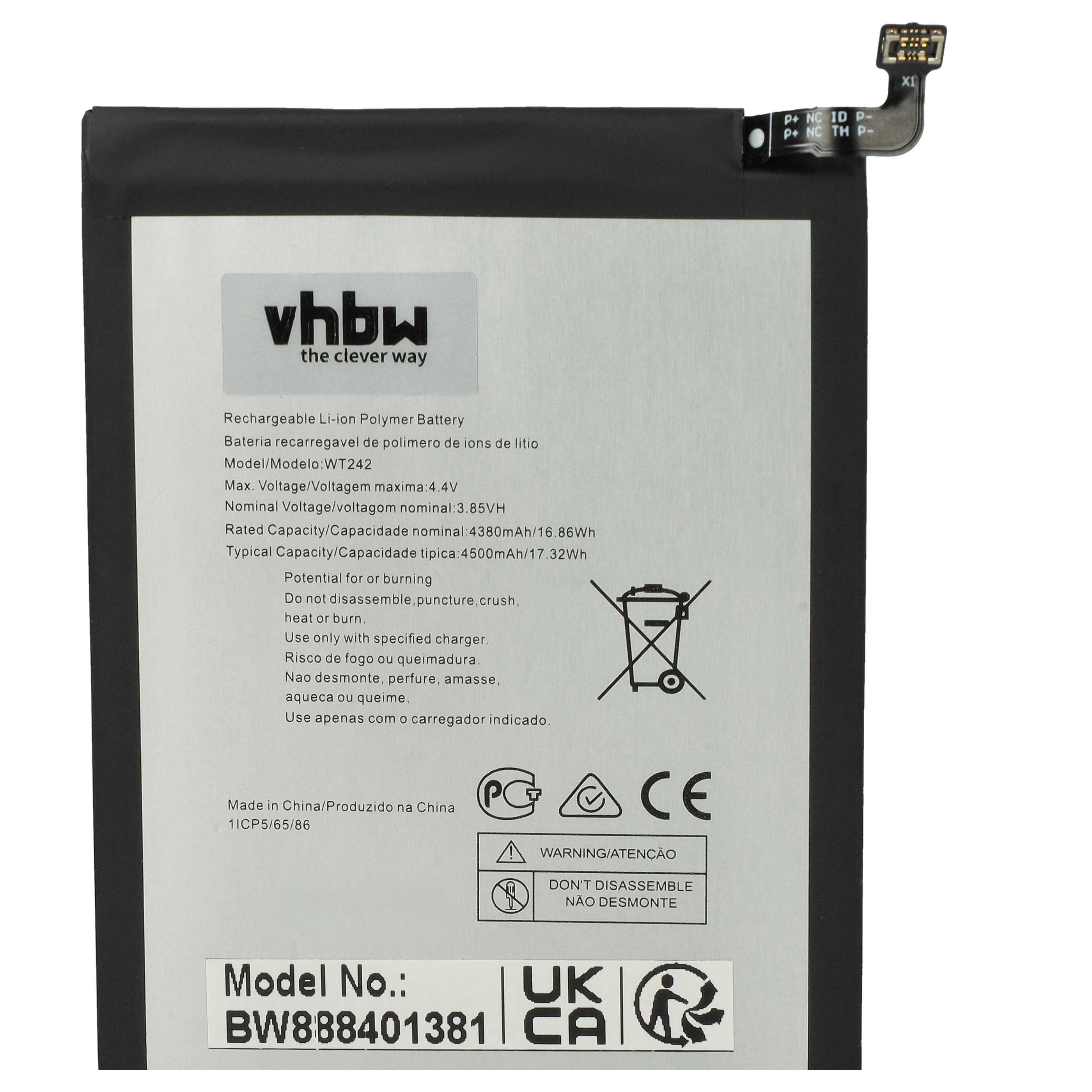 Akumulator do telefonu smartfona zamiennik Nokia WT242 - 4400 mAh 3,85 V LiPo