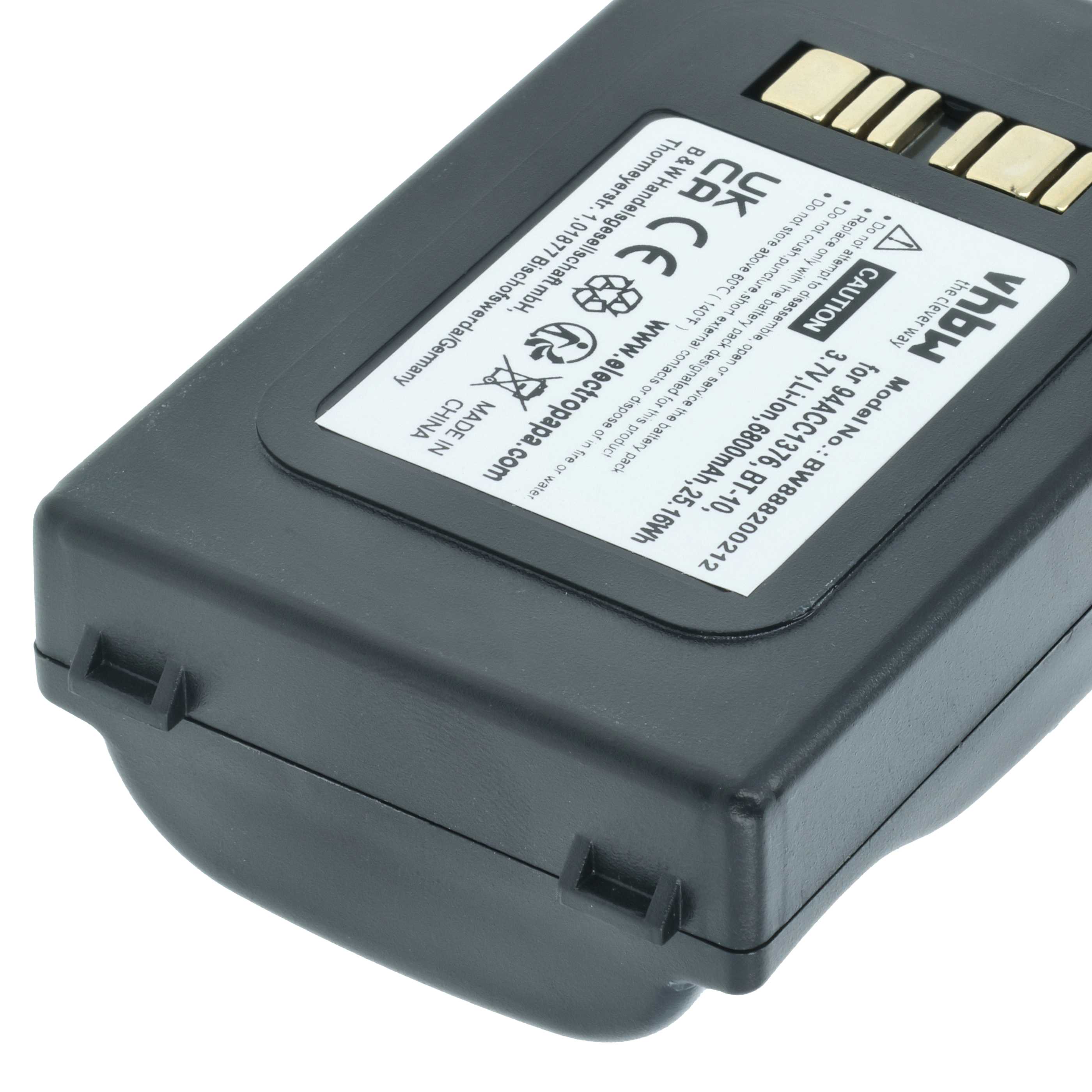 5x Batteries remplace Datalogic 94ACC0112, 94ACC1376 pour scanner de code-barre Datalogic - 6800mAh 3,7V