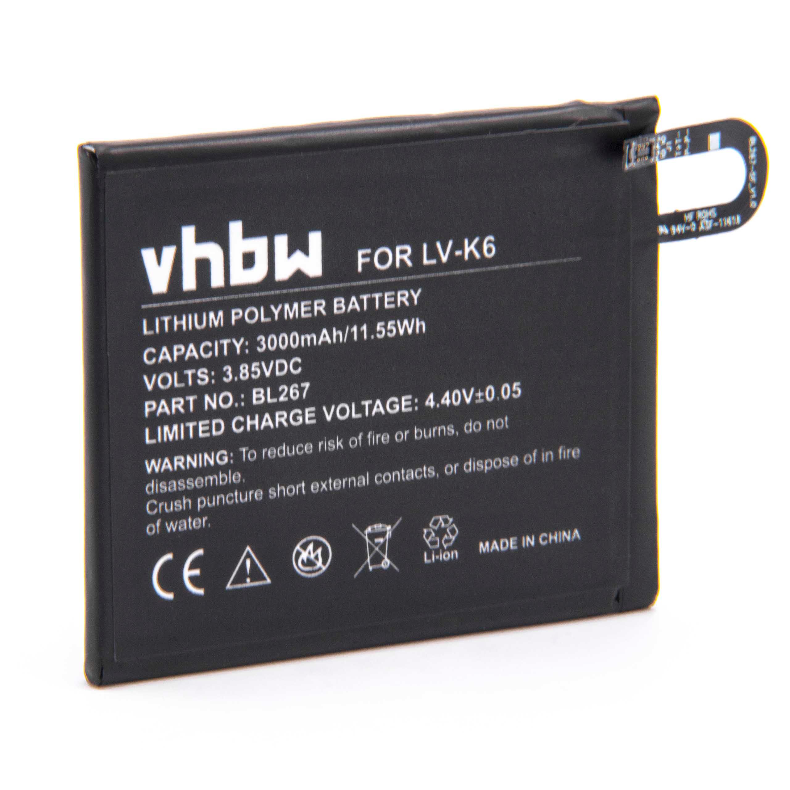 Mobile Phone Battery Replacement for Lenovo BL267 - 3000mAh 3.85V Li-polymer