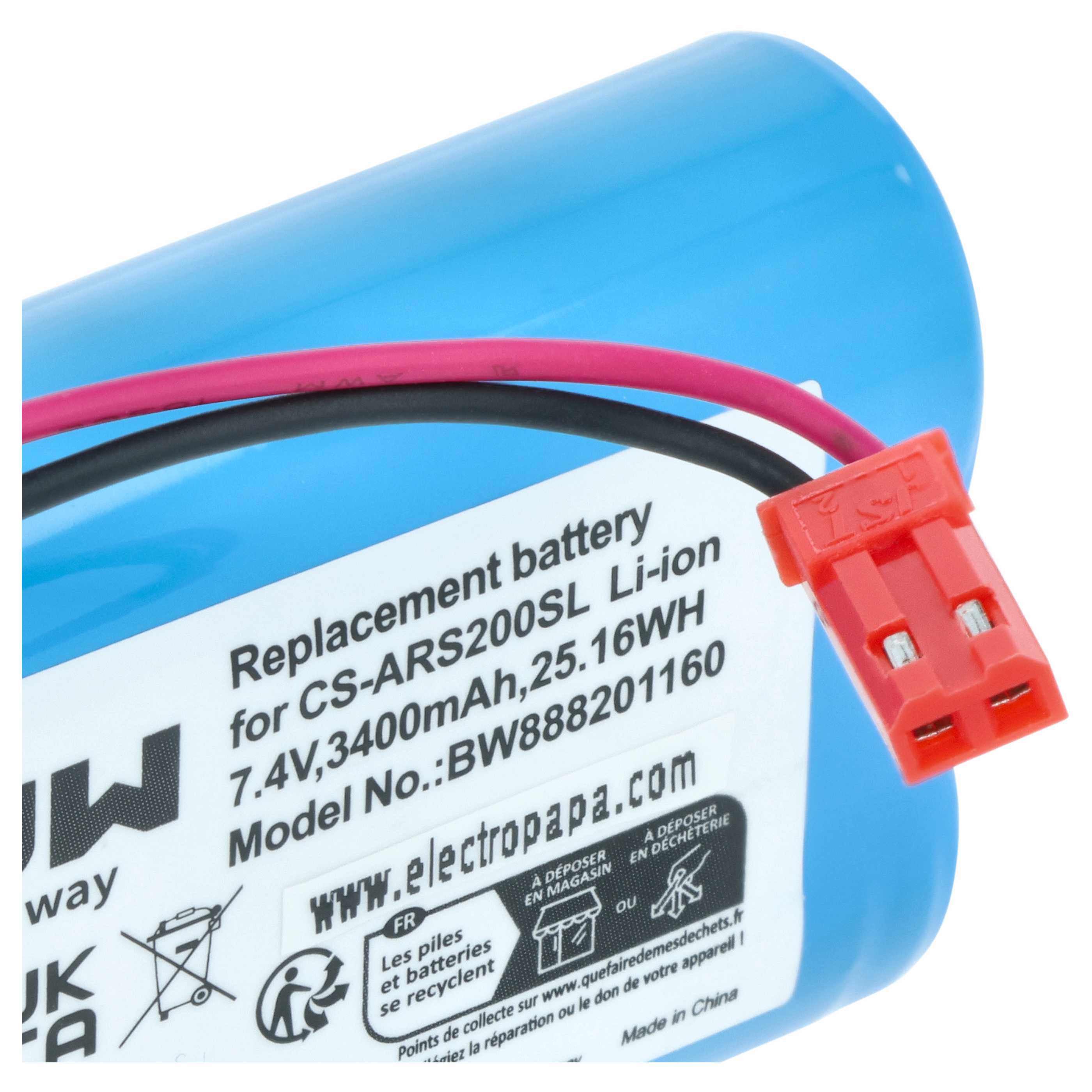 Batería (pack) para vaporizador Arizer - 3400 mAh 7,4 V Li-Ion