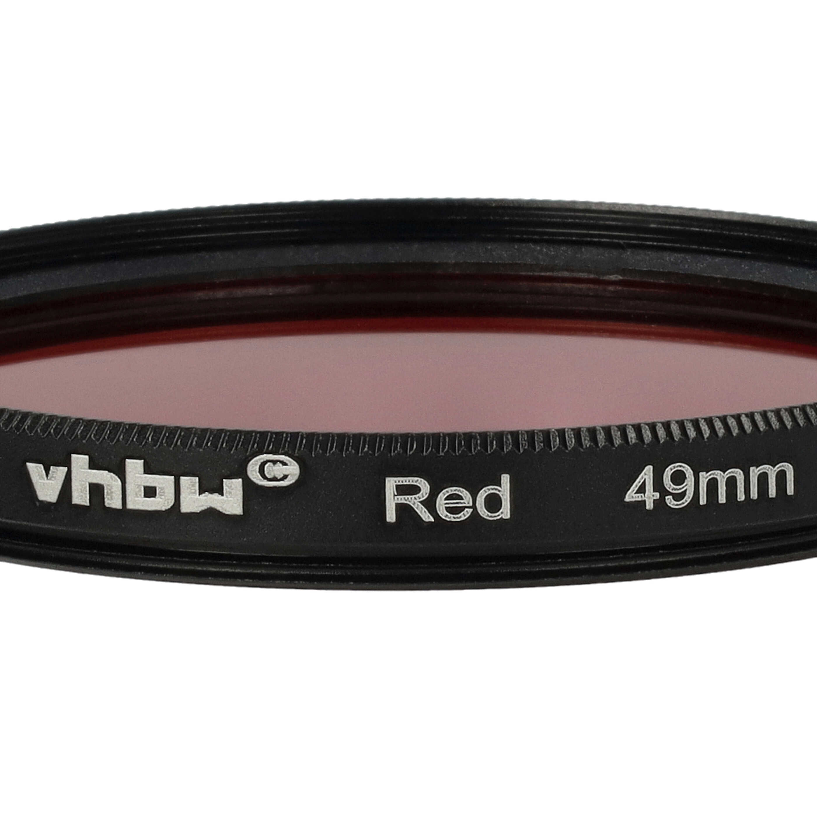 Filtr fotograficzny na obiektywy z gwintem 49 mm - filtr czerwony