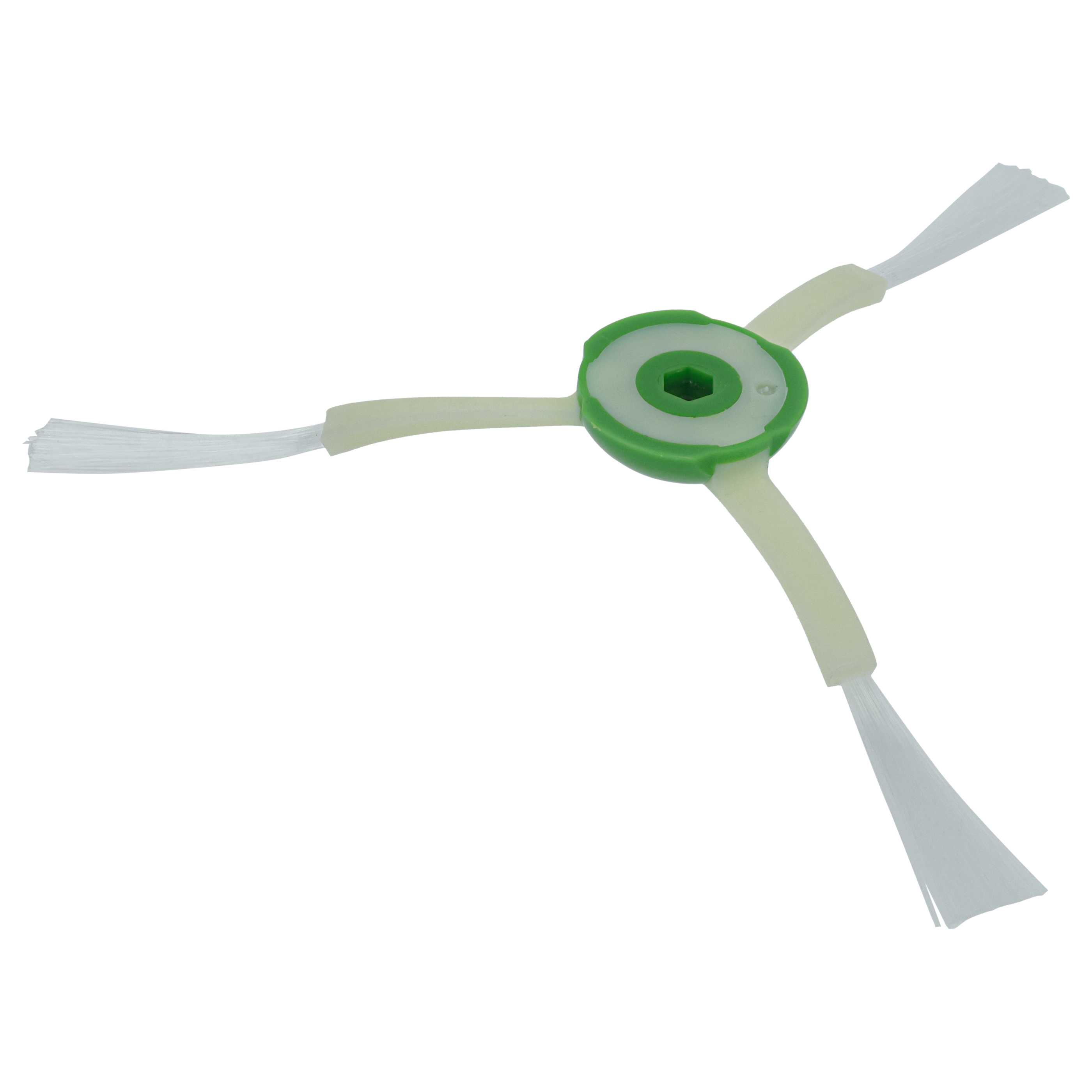 Side Brush suitable for iRobot Roomba E5, E6, E7, i7 Robot Vacuum Cleaner - 3-armed, white, green