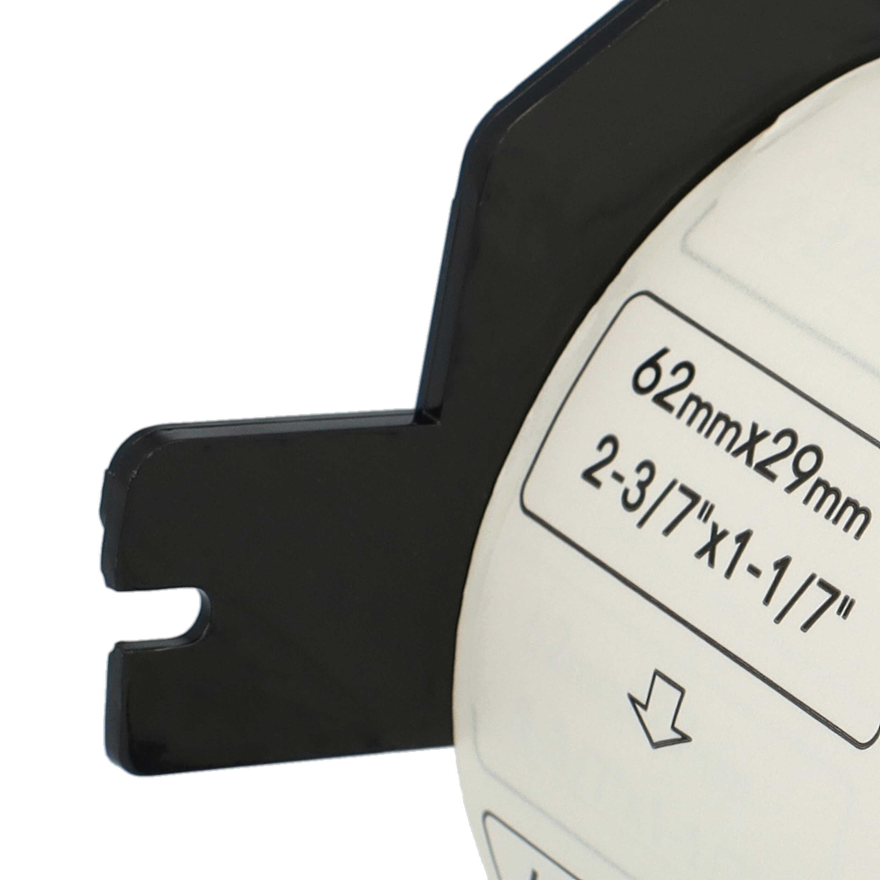 3x Label Roll replaces Brother DK-11209 Labeller - 62 mm x 29 mm + Holder