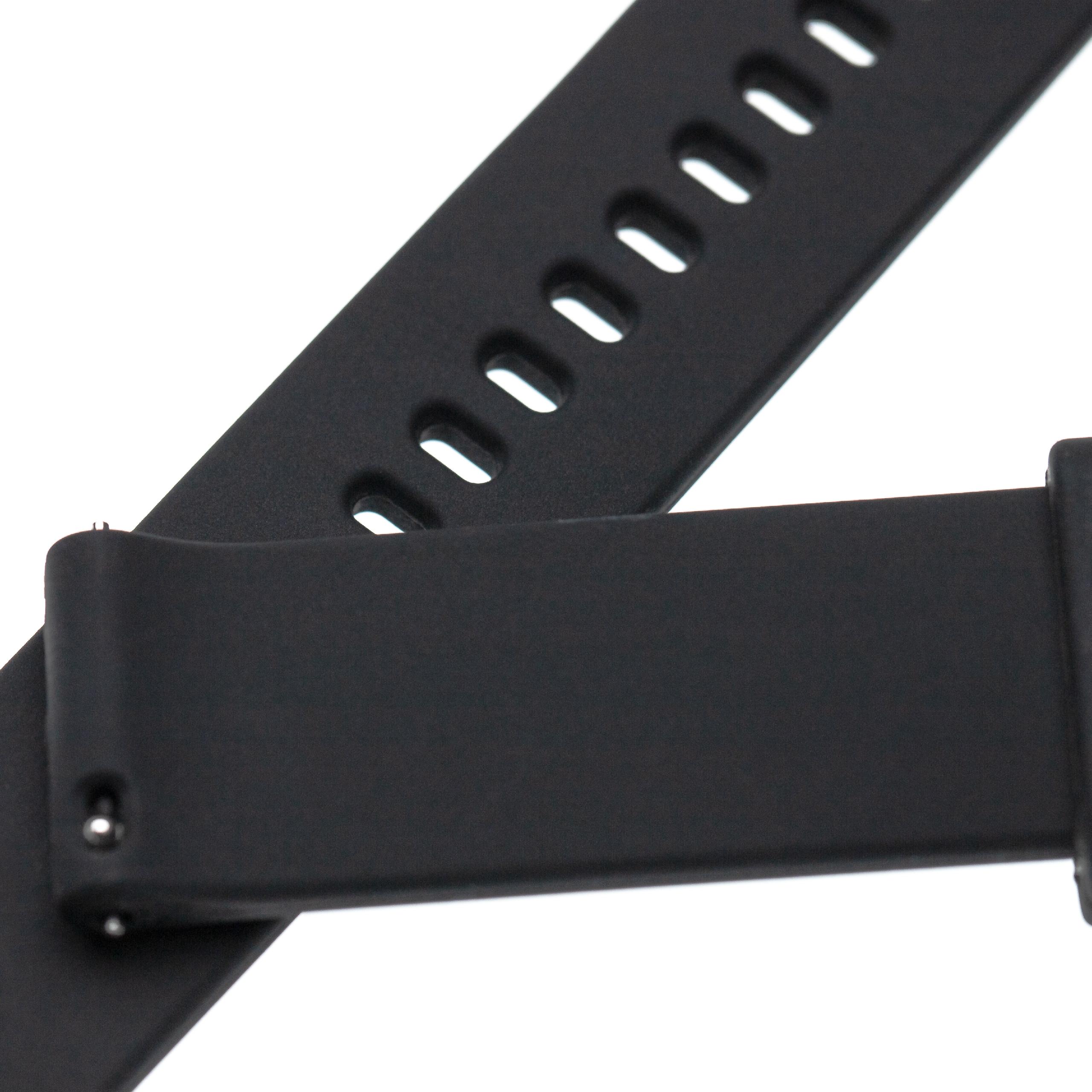 Armband für Garmin Smartwatch - 10,7 + 8,2 cm lang, 18mm breit, Silikon, schwarz
