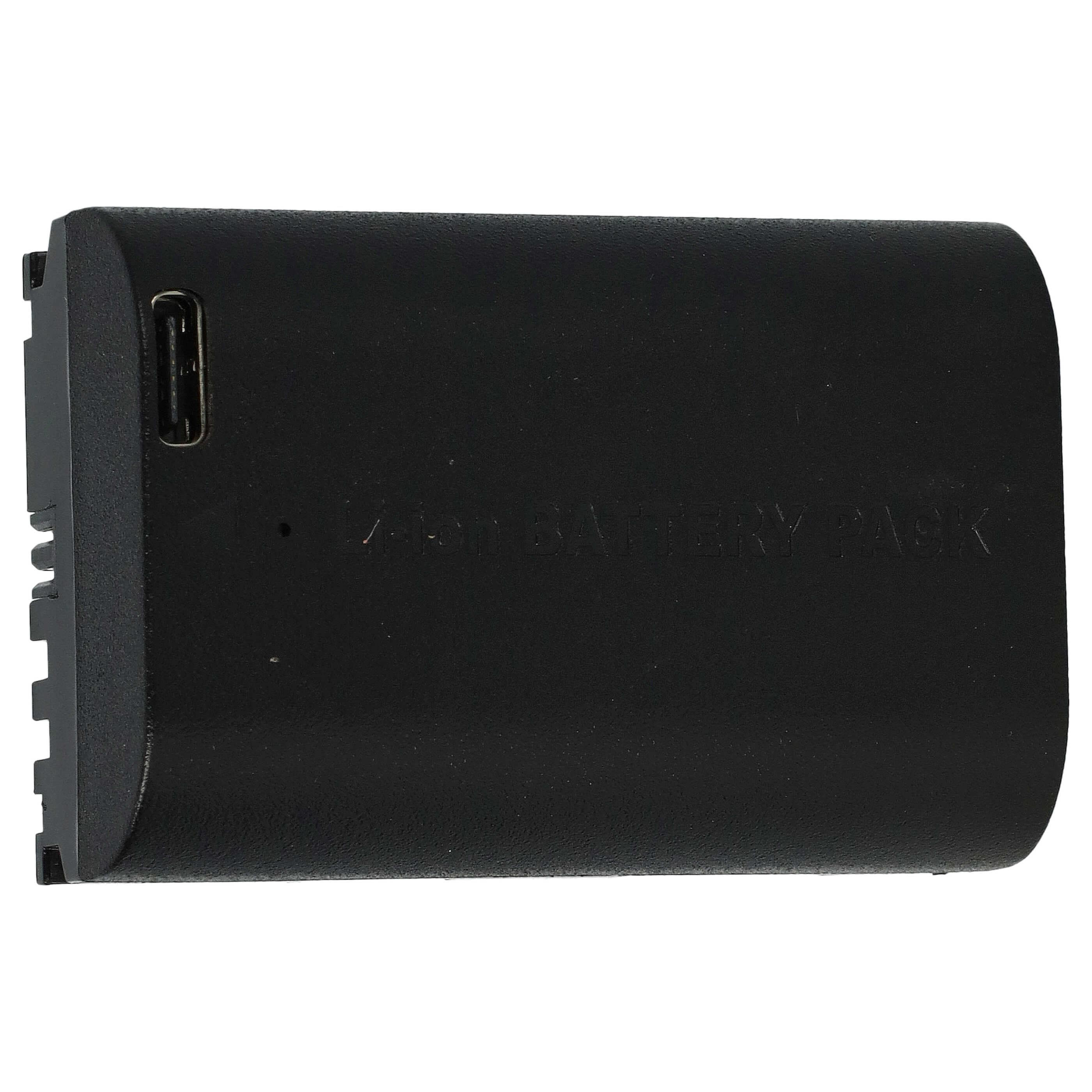 3x Battery replaces Canon LP-E6 - 1600mAh, 7.4V, Li-Ion, with USB C Socket