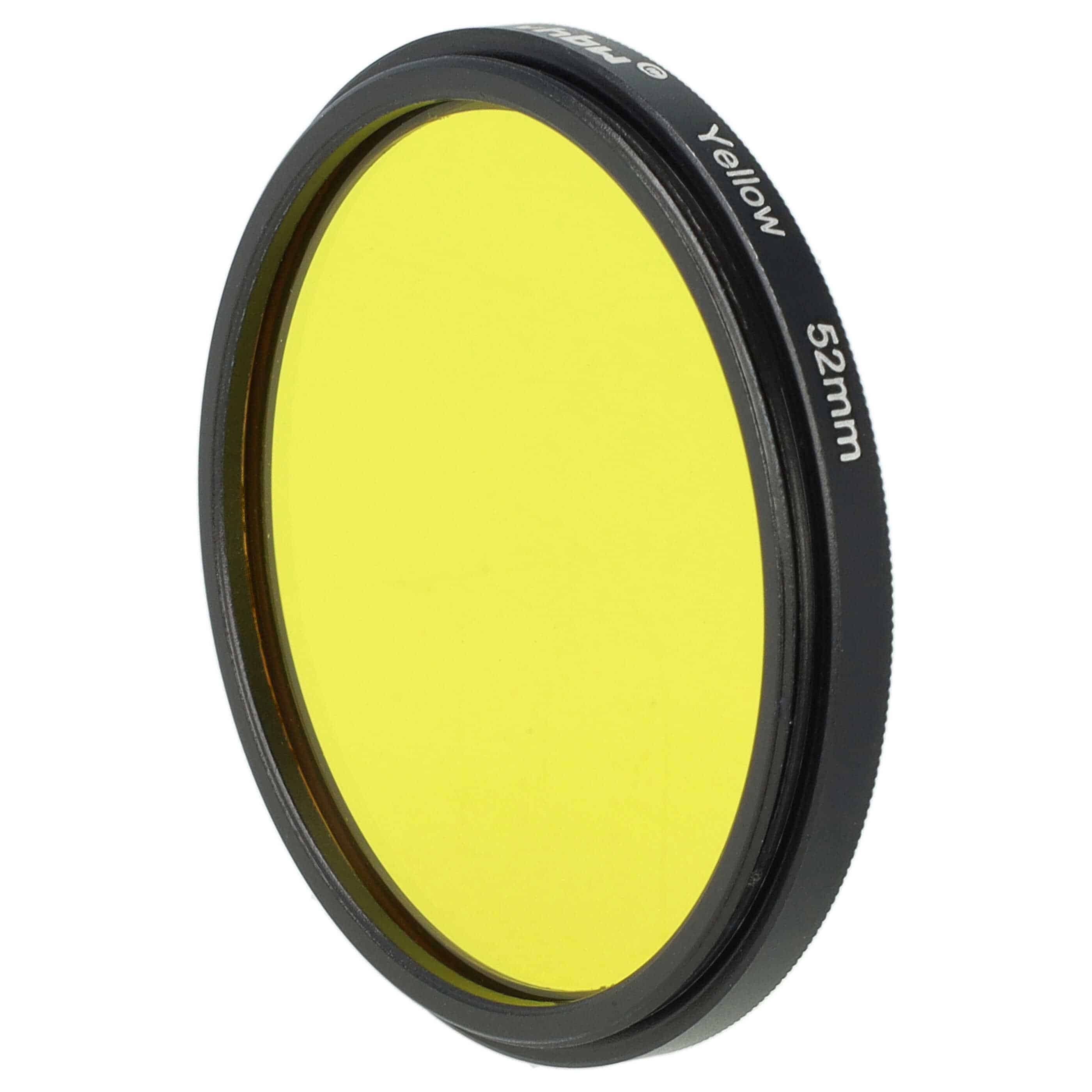 Filtre de couleur jaune pour objectifs d'appareils photo de 52 mm - Filtre jaune