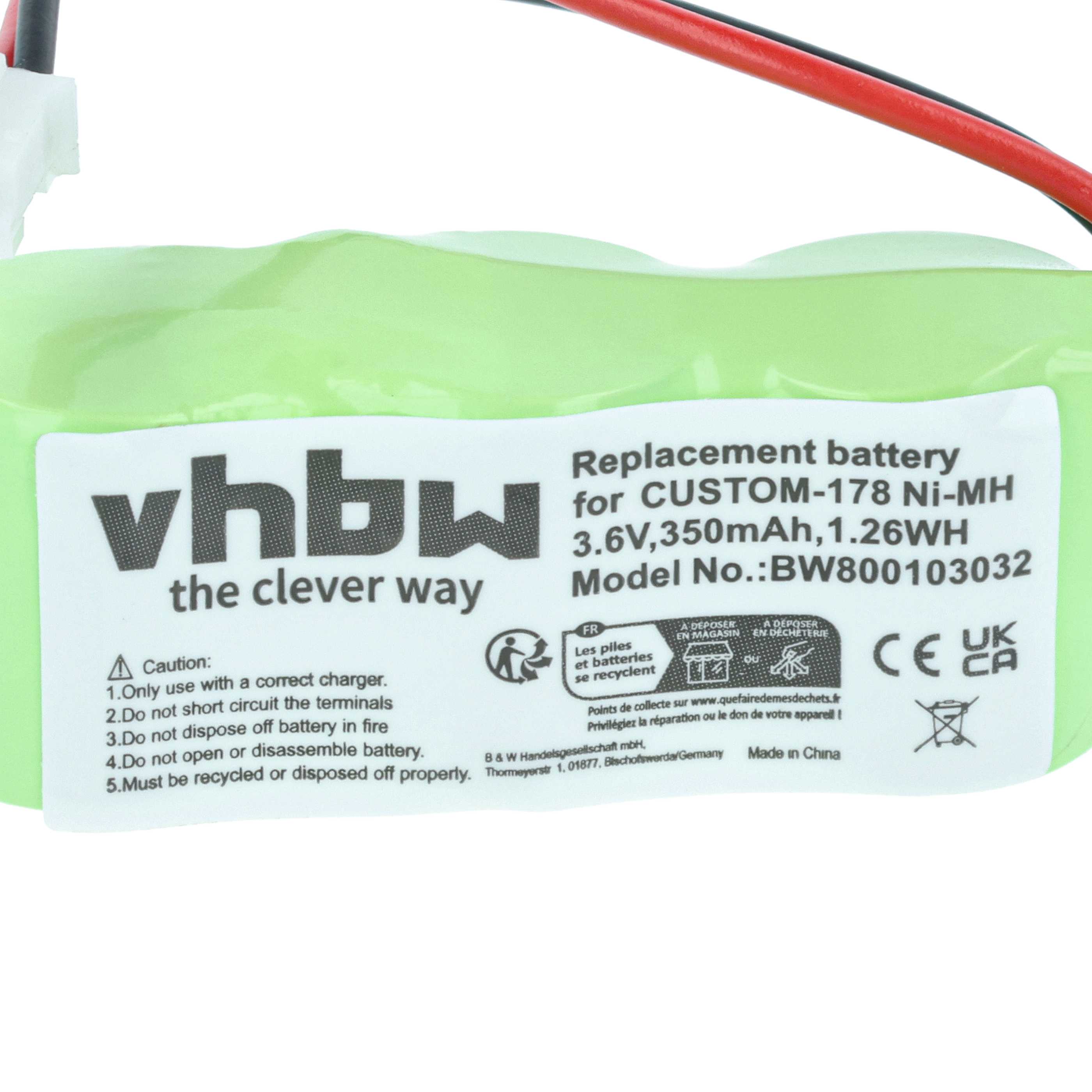 Wetterstation-Akku als Ersatz für Oregon Scientific 25AAH3BMX-2 für Oregon Scientific - 350mAh 3,6V NiMH