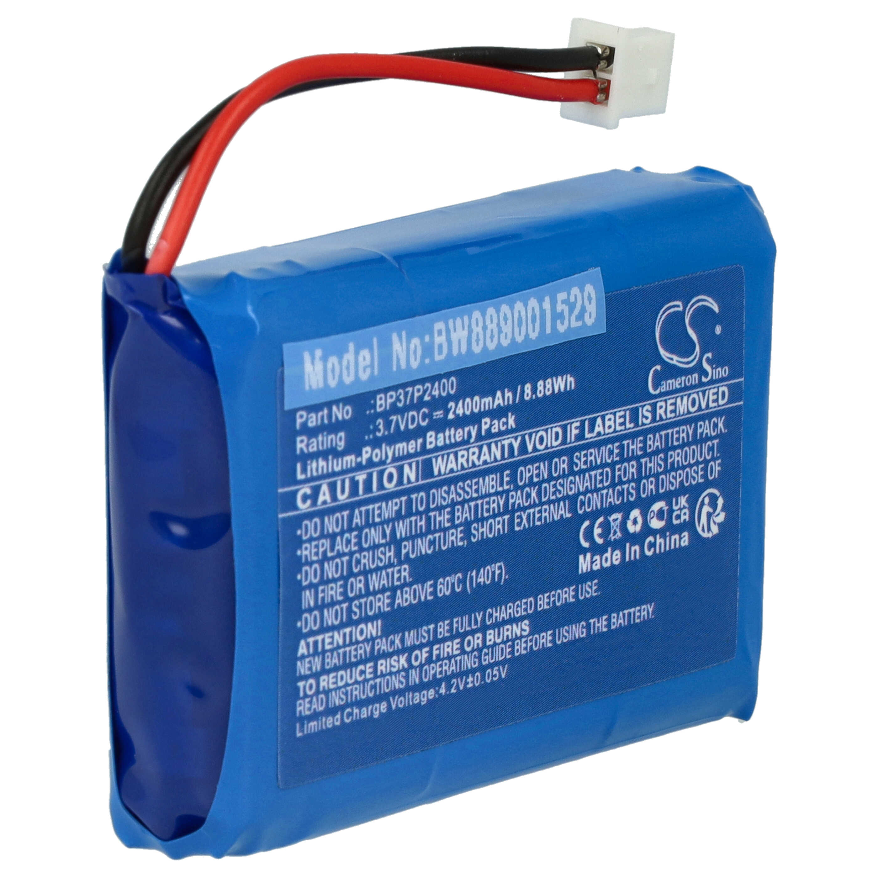 Dog Trainer Battery replaces Dogtra BP37P2400 - 2400 mAh 3.7 V Li-polymer