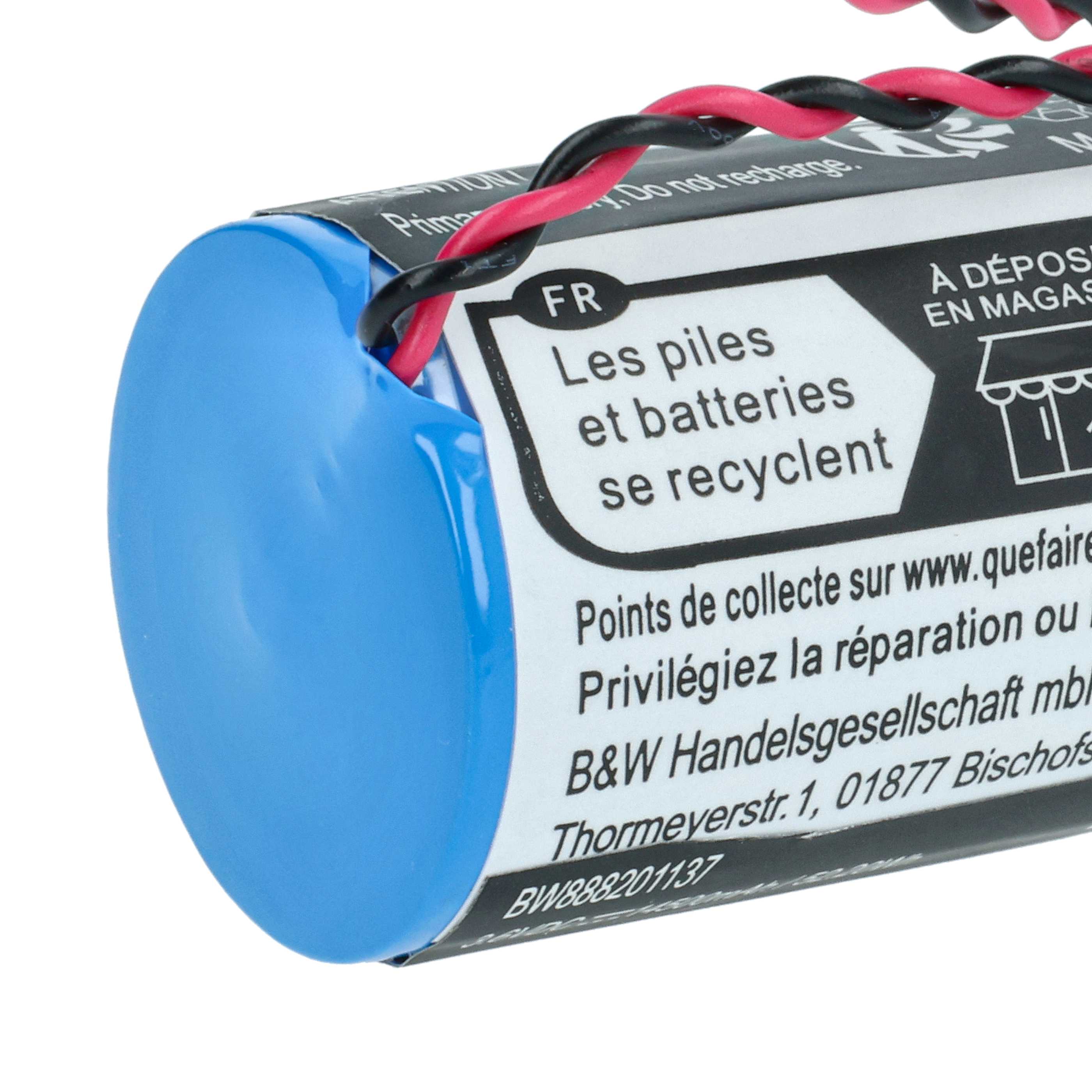 Laser 2x Battery replaces Cameron Nuflo 9A-100005111, MV-100005111, LS33600-CN1 - 14500 mAh 3.6 V Li-MnO2