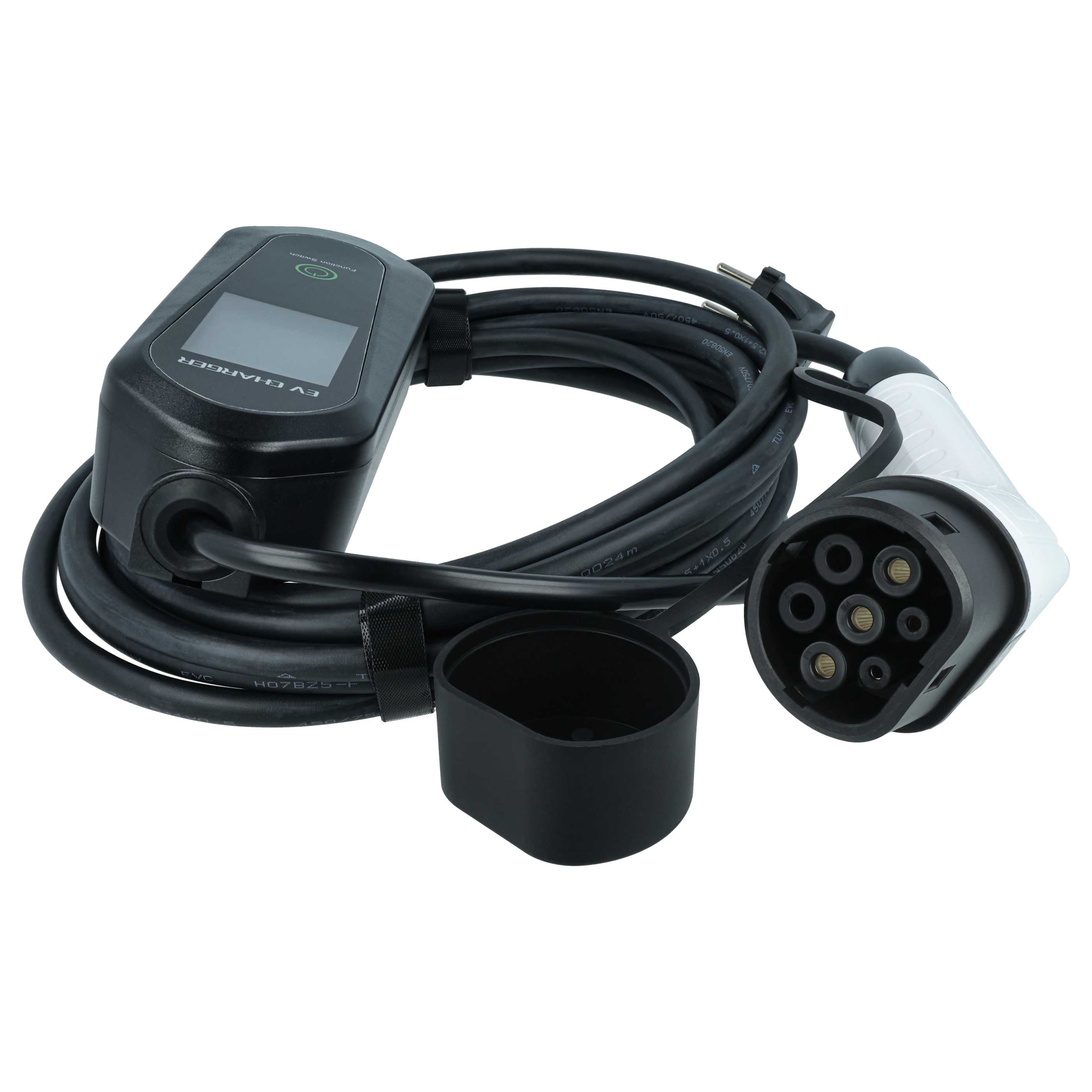 Charging Cable - Type 2 to Euro Socket Cable, Single-Phase, 16 A, 3.5 kW, 7 m