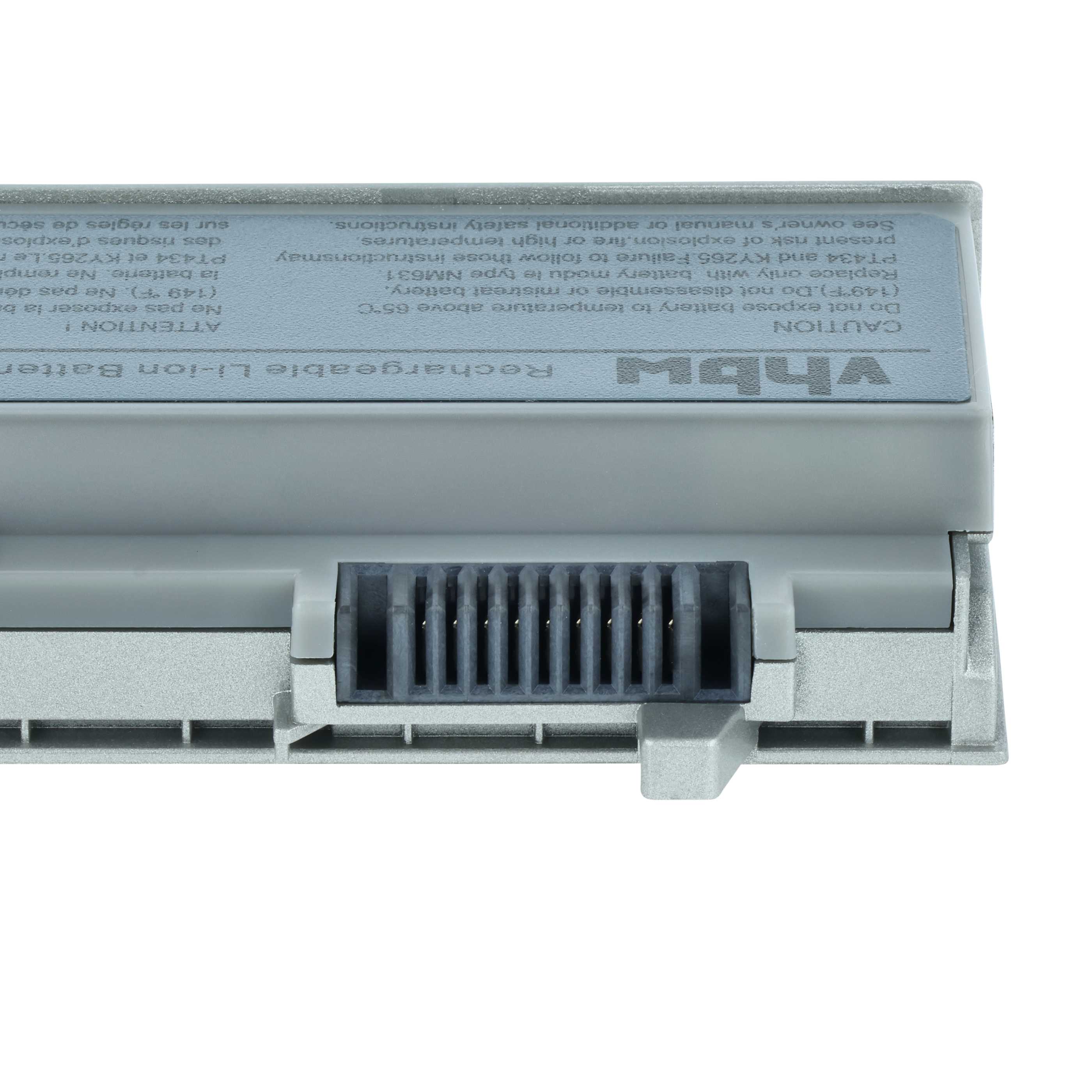 Batteria sostituisce Dell 0P018K, 0MP307, 0H1391, 0GU715 per notebook - 4400mAh 11,1V Li-Ion argento grigio