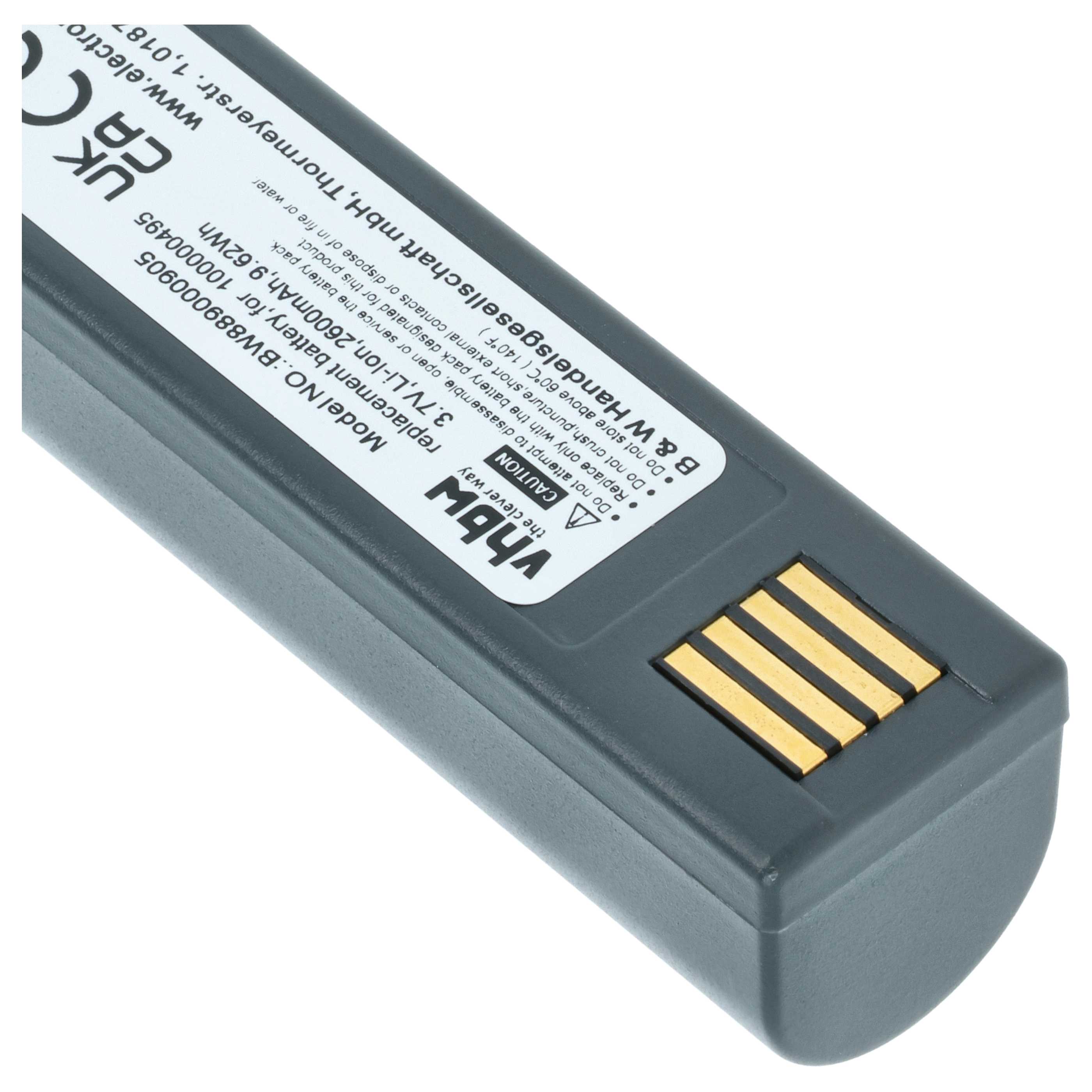 2x Akku als Ersatz für Honeywell 013283, 100000495 für Honeywell Barcodescanner - 2600mAh 3,7V Li-Ion