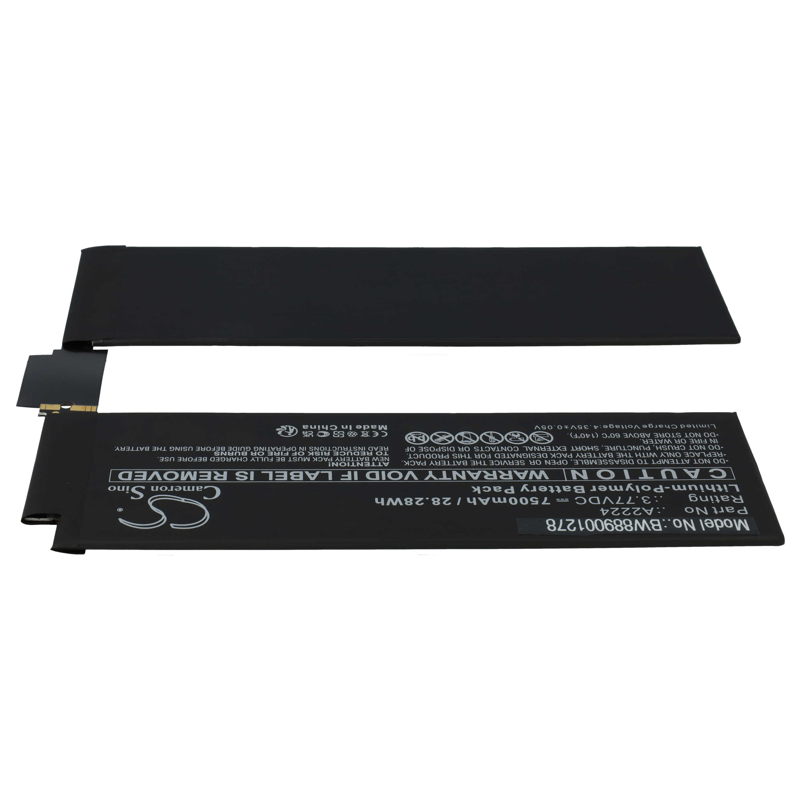Tablet Battery Replacement for Apple A2224 - 7500mAh 3.77V Li-polymer