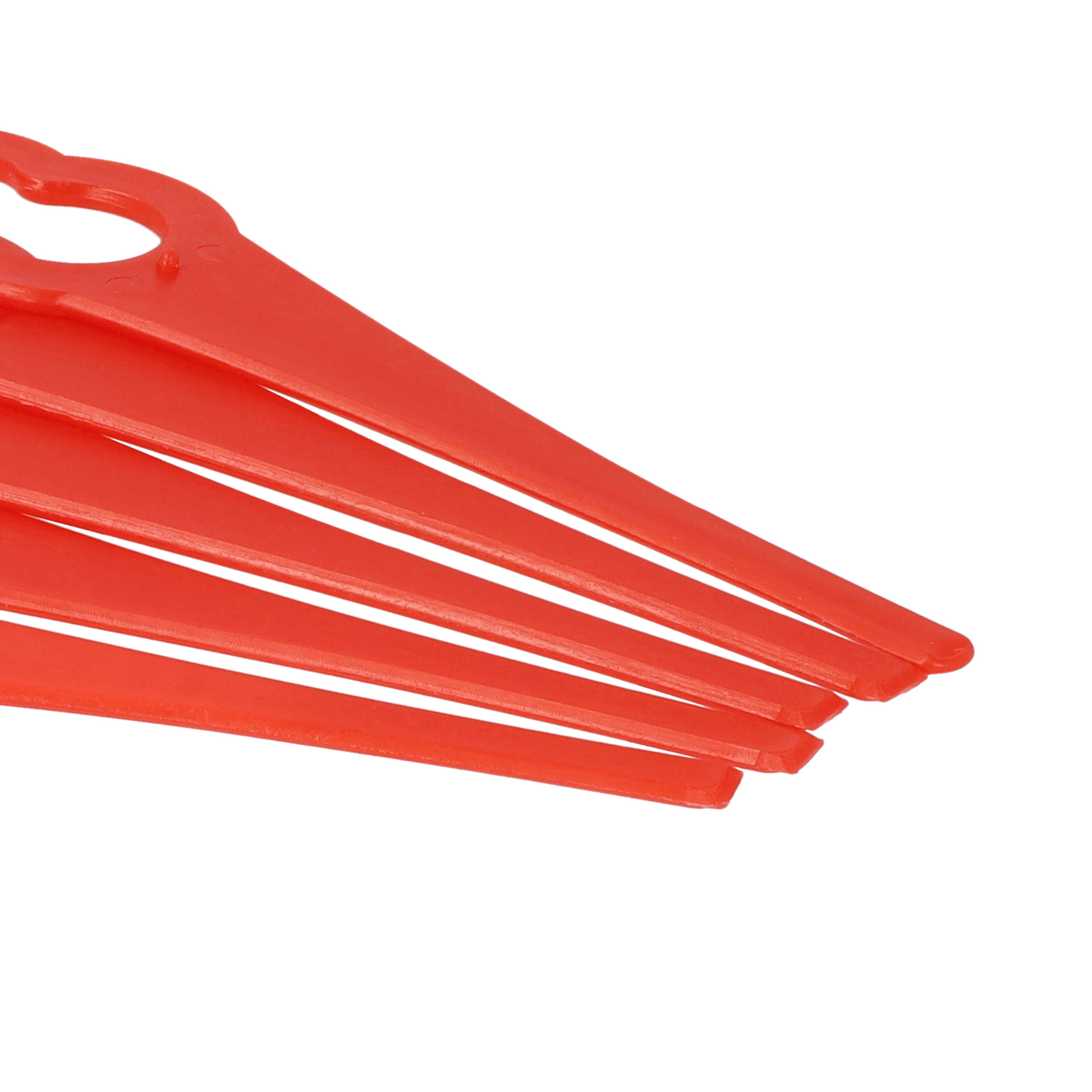 5x Exchange Blade replaces ALM BQ026 for Cordless Strimmer etc. - nylon / plastic, red