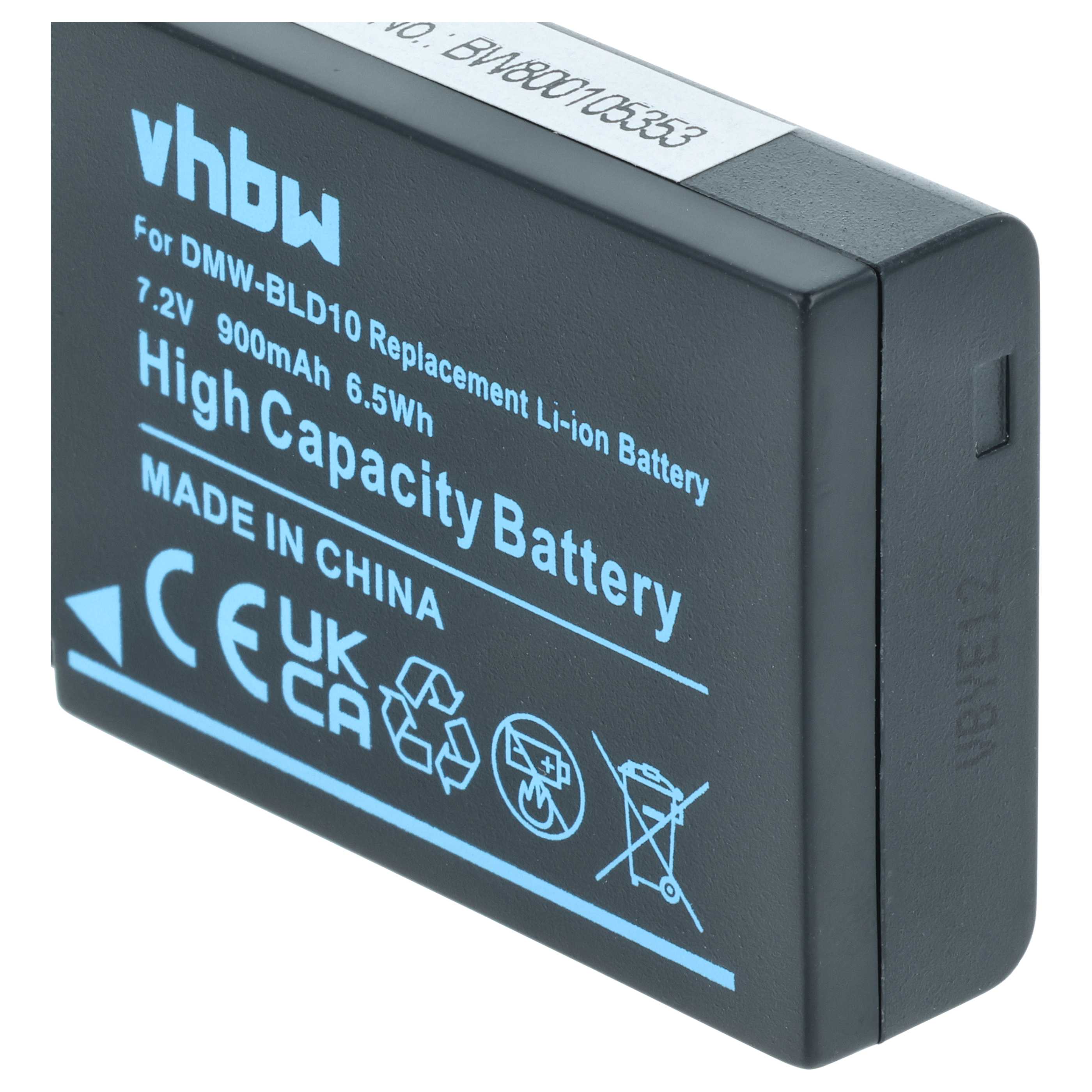 2x Akumulator do aparatu cyfrowego zamiennik Panasonic DMW-BLD10, DMW-BLD10E - 950 mAh 7,2 V Li-Ion z chipem