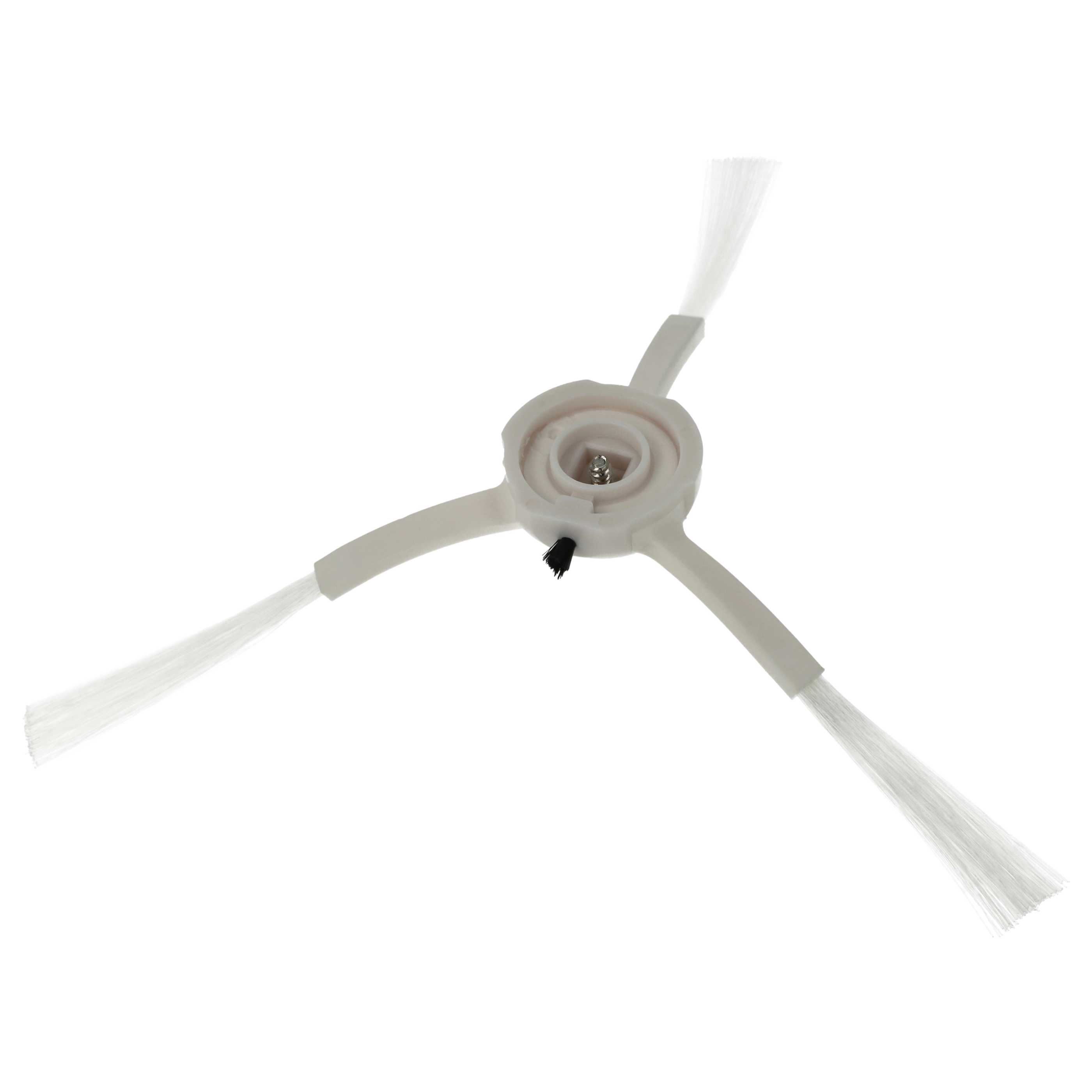 4x Side Brush suitable for Proscenic, Kyvol, Uoni, Ultenic Robot Vacuum Cleaner etc. - 3-armed, white